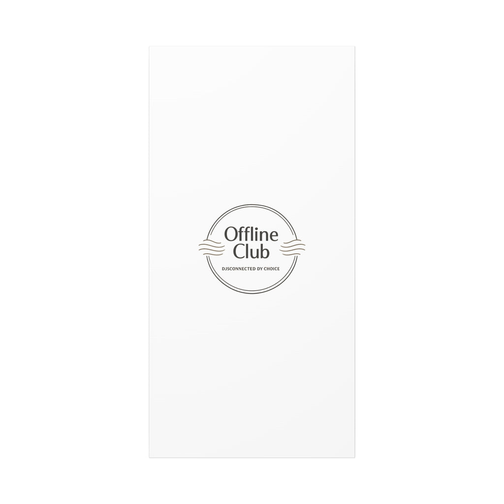 Offline Club Badge Canvas, Digital Detox emblem, log off, no notifications