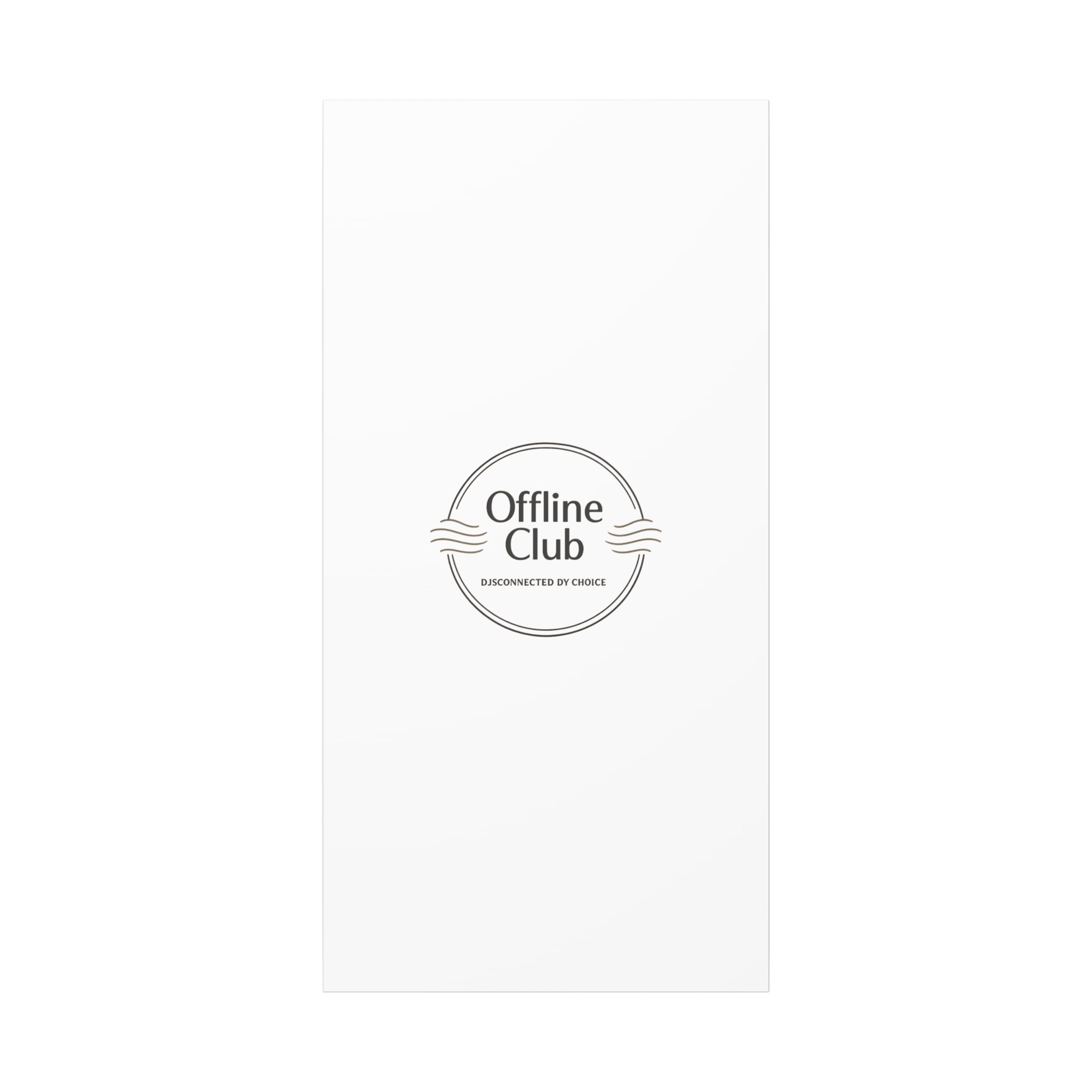 Offline Club Badge Canvas, Digital Detox emblem, log off, no notifications
