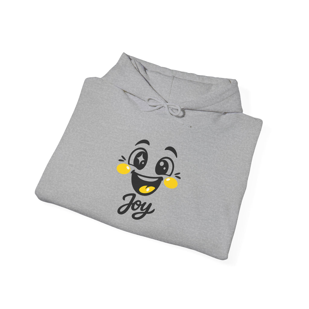 Joy Mood Face Hoodie | bold cartoon, kawaii minimal, thick outline