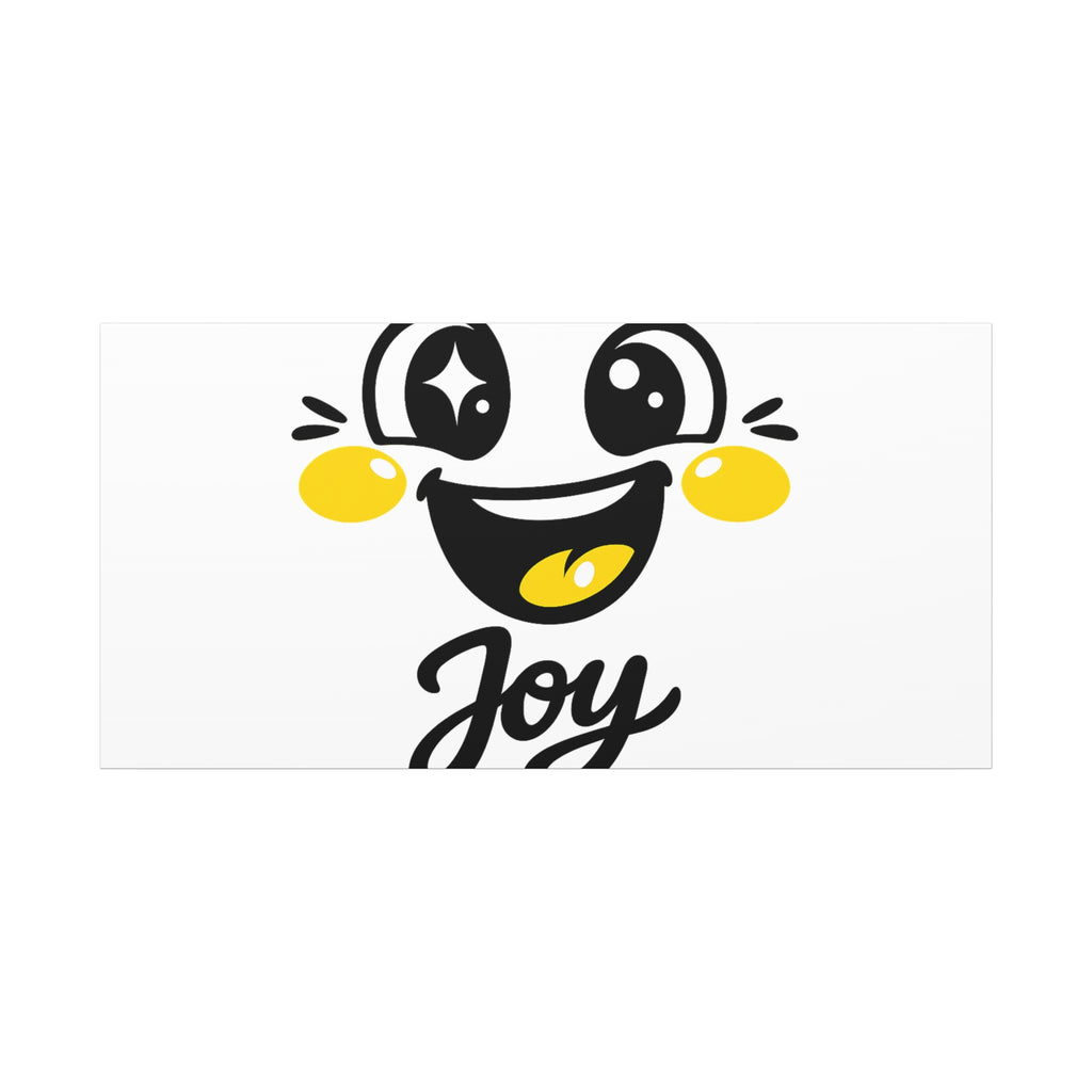 Joy Mood Face Canvas | kawaii minimal, thick outline emoji cartoon