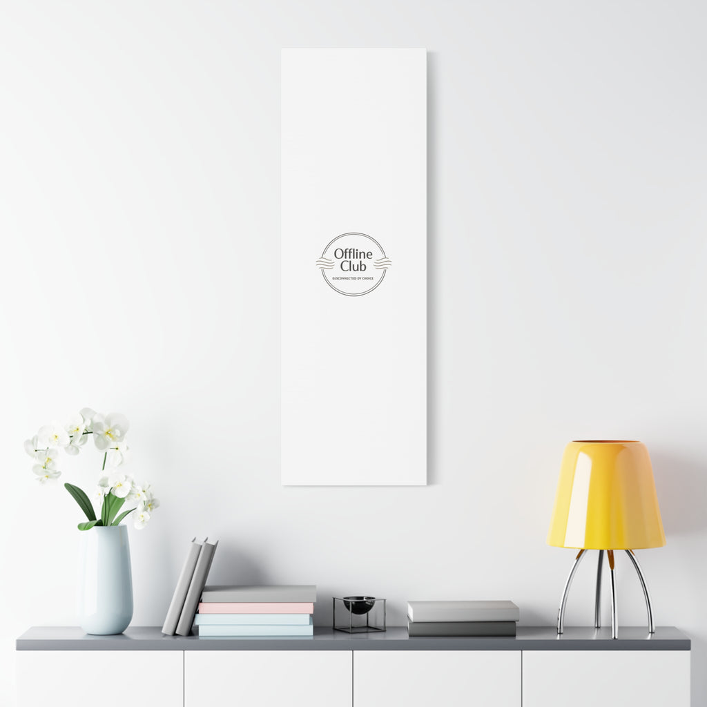Offline Club Badge Canvas, Digital Detox emblem, log off, no notifications