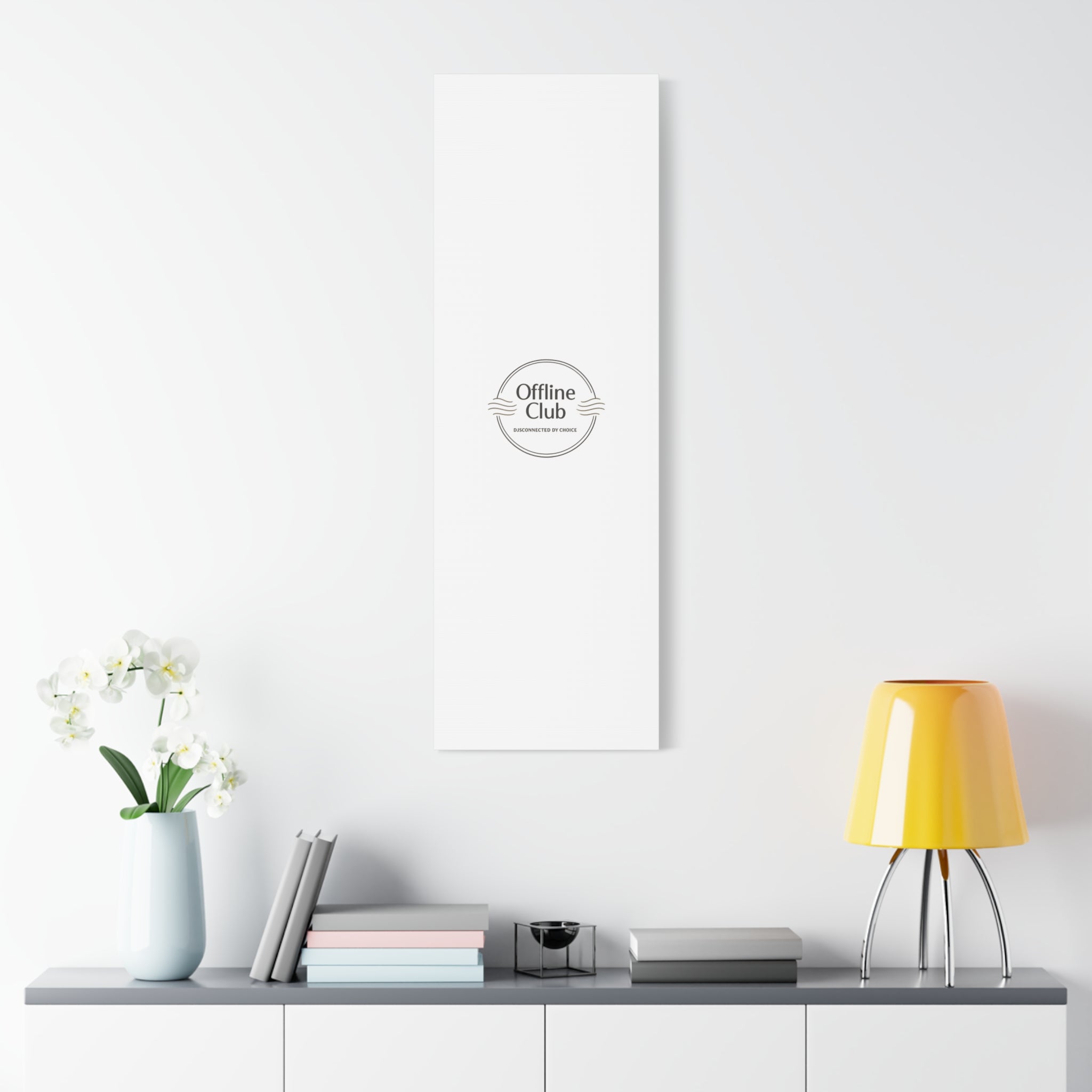 Offline Club Badge Canvas, Digital Detox emblem, log off, no notifications