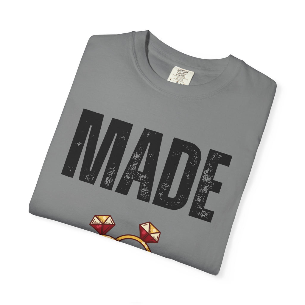 Made of Honor T‑Shirt — Maid of Honor Bridal Party Tee with Wedding Rings