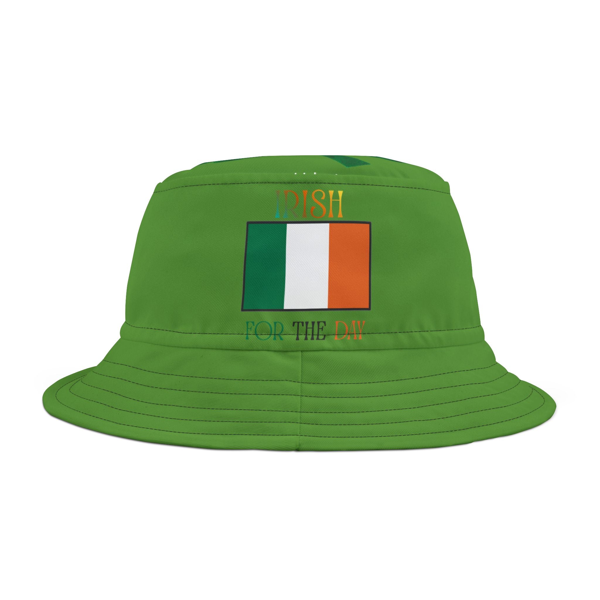 Irish Flag Bucket Hat — "Irish for the Day" St. Patrick's Day Sun Hat
