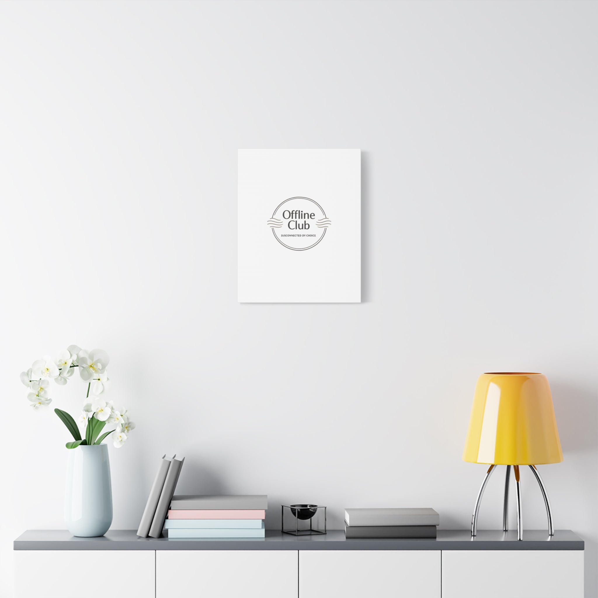 Offline Club Badge Canvas, Digital Detox emblem, log off, no notifications