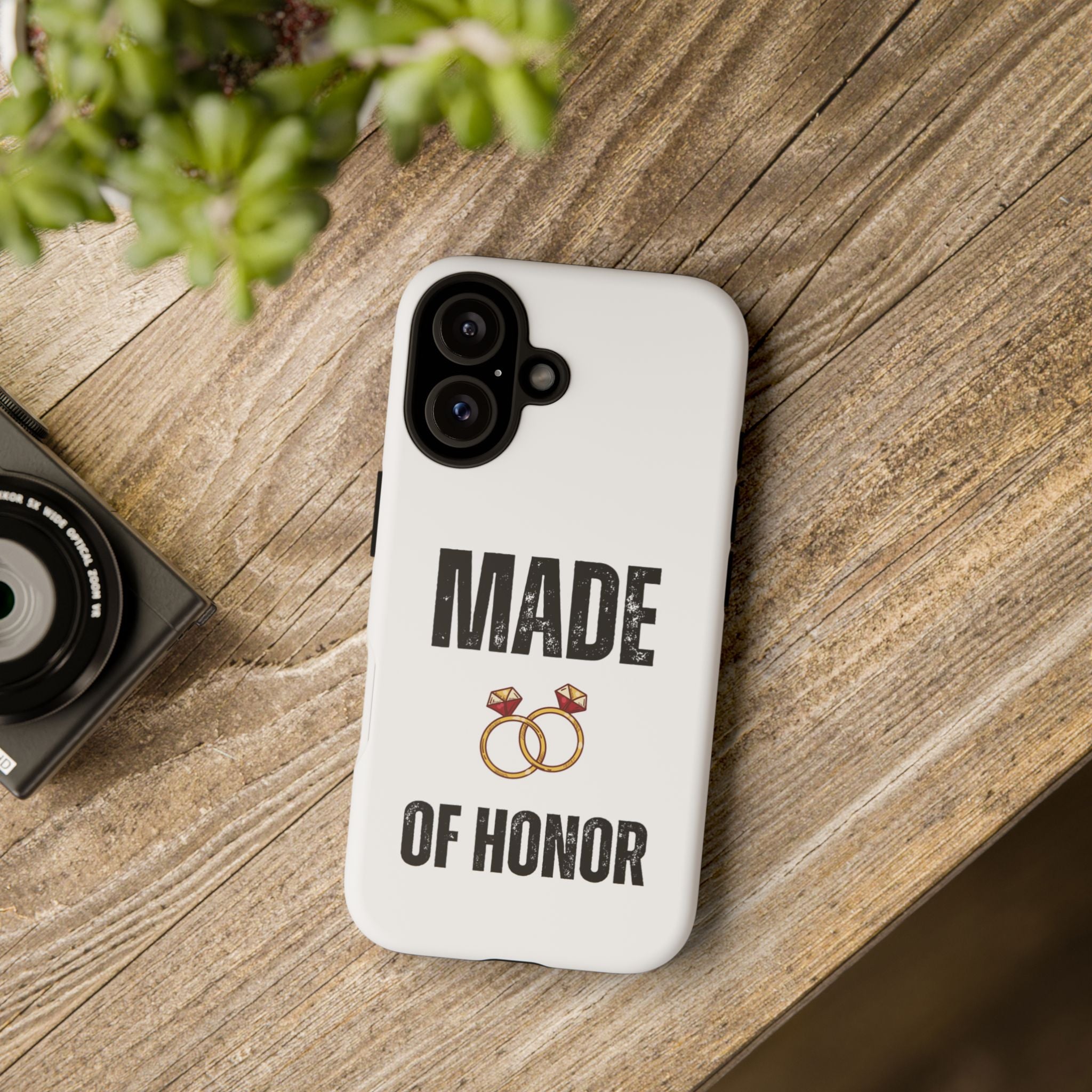 Phone Case — “Made of Honor” Bridal Wedding Ring Design
