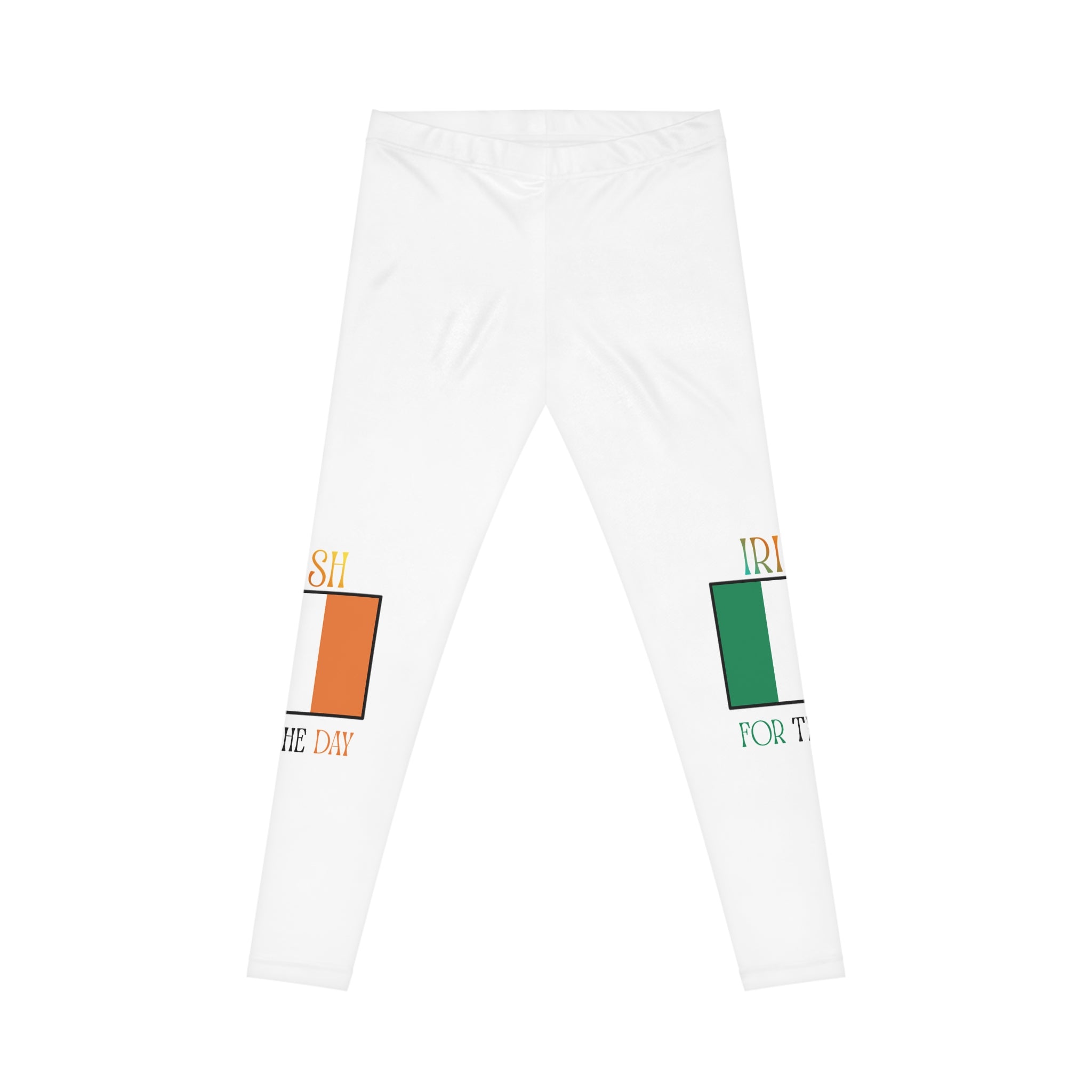 Leggings — Irish Flag Knee Patches "Irish For The Day" Casual Leggings