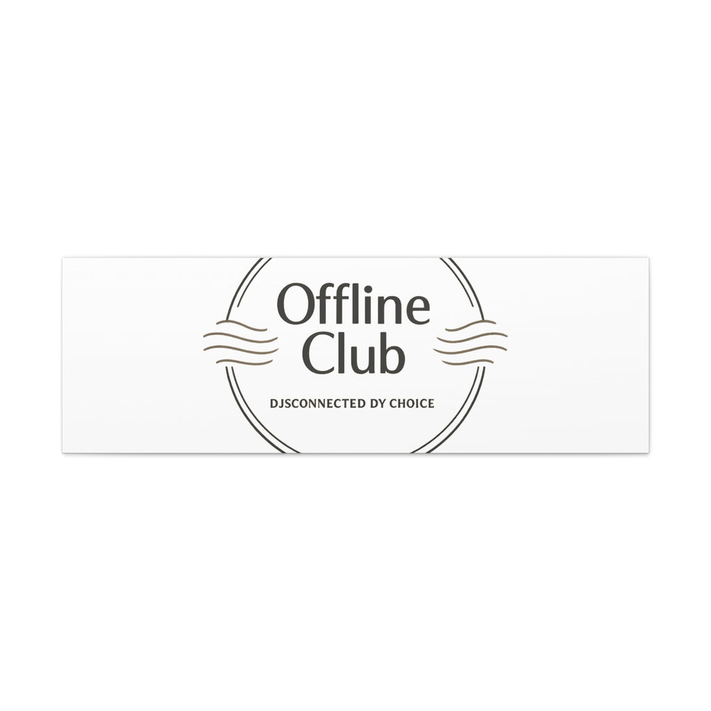 Offline Club Badge Canvas, Digital Detox emblem, log off, no notifications