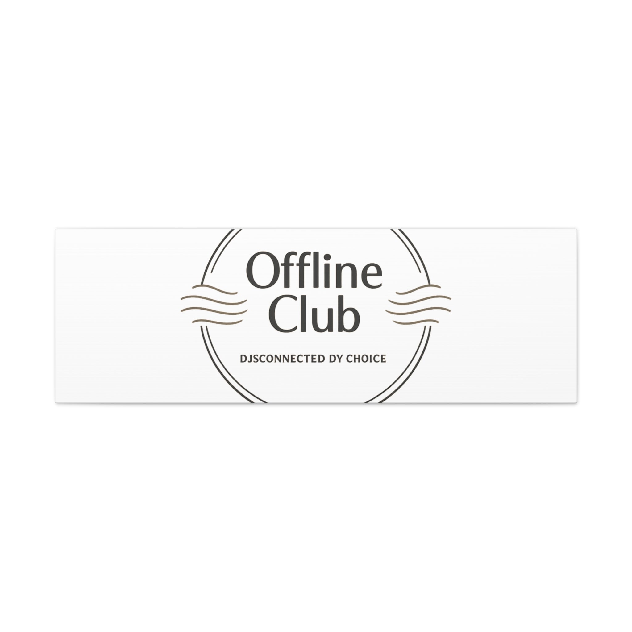 Offline Club Badge Canvas, Digital Detox emblem, log off, no notifications