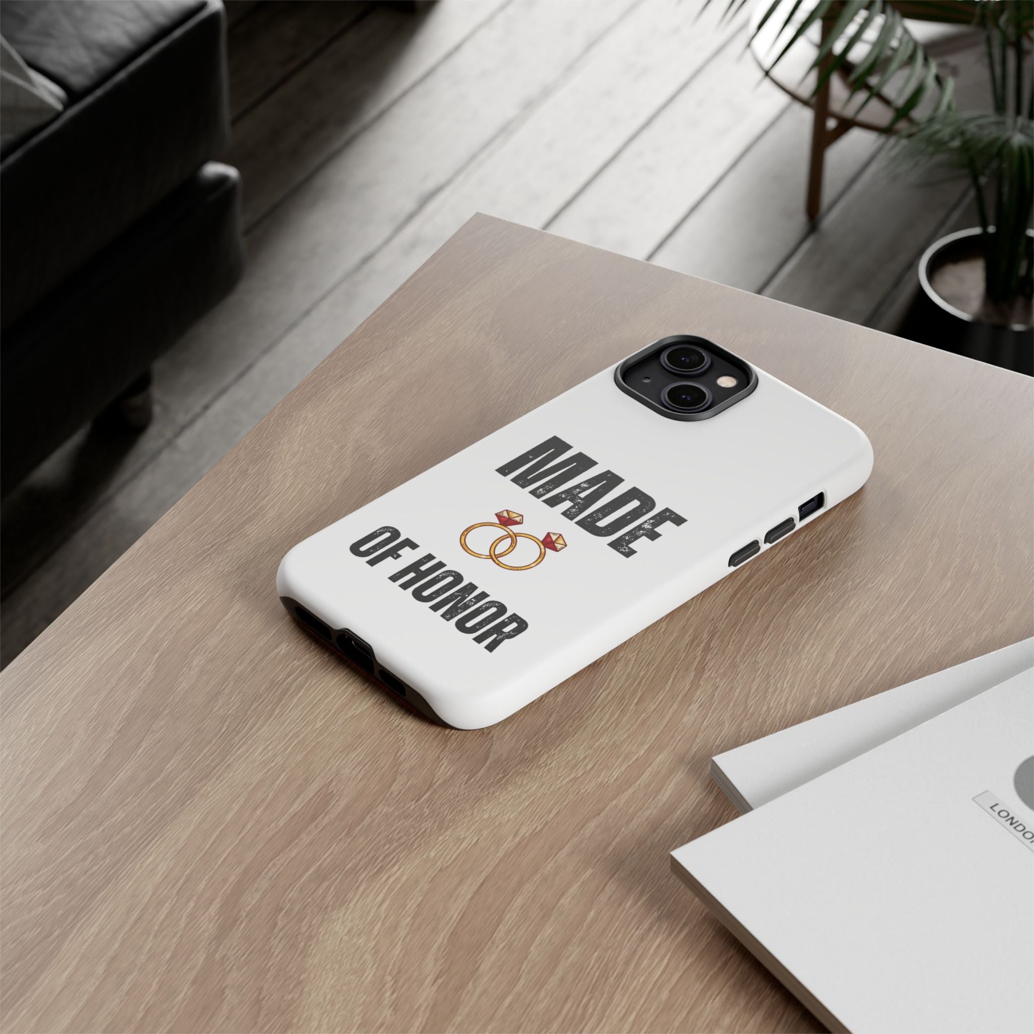 Phone Case — “Made of Honor” Bridal Wedding Ring Design