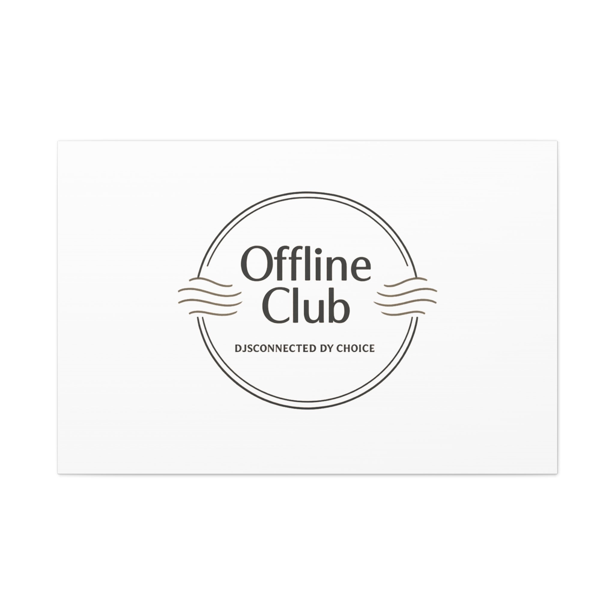 Offline Club Badge Canvas, Digital Detox emblem, log off, no notifications