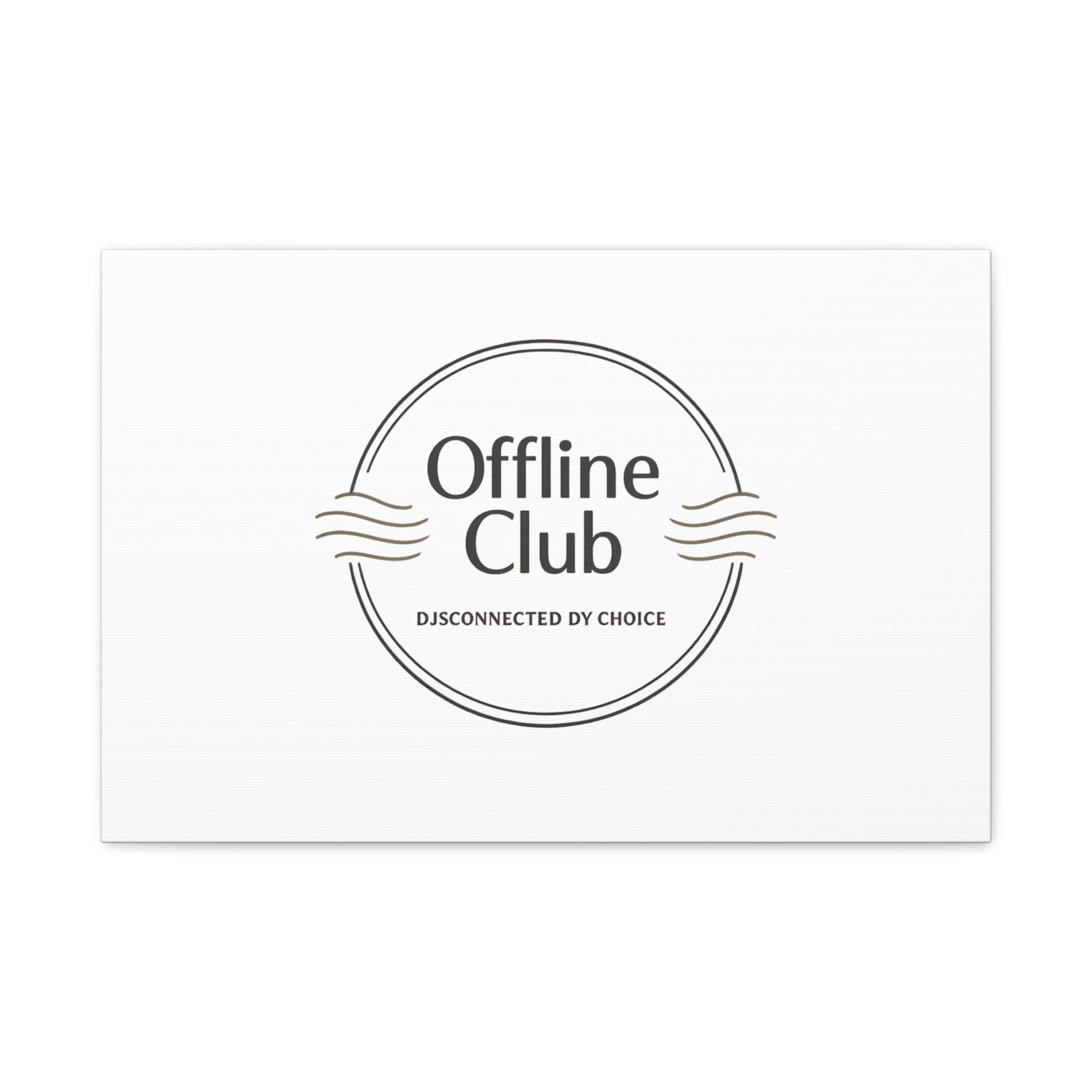 Offline Club Badge Canvas, Digital Detox emblem, log off, no notifications