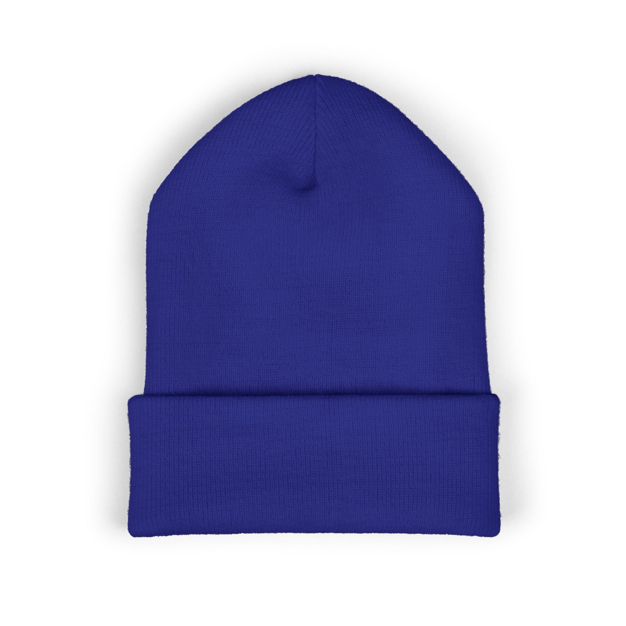Happy Teddy Embroidered Cuffed Beanie — Cozy Cute Winter Hat