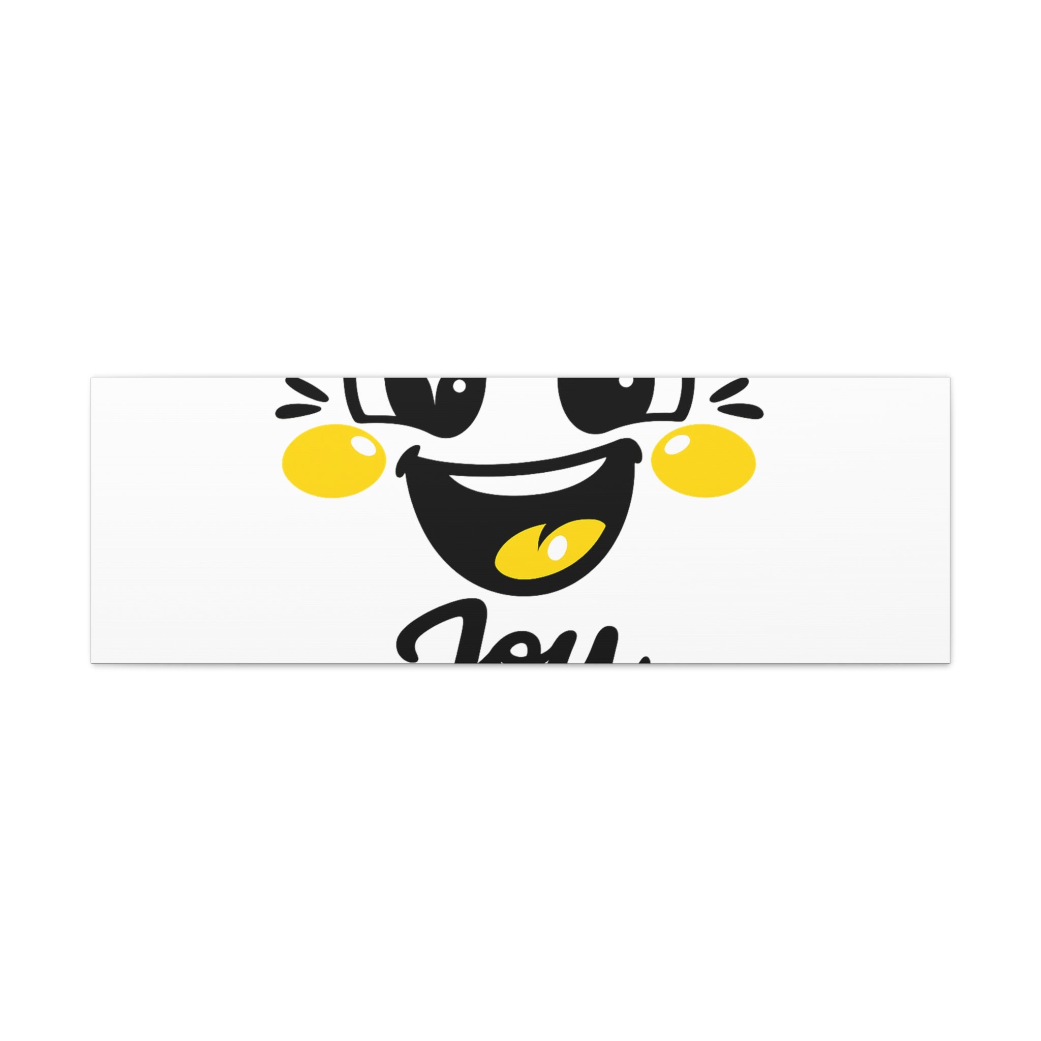 Joy Mood Face Canvas | kawaii minimal, thick outline emoji cartoon