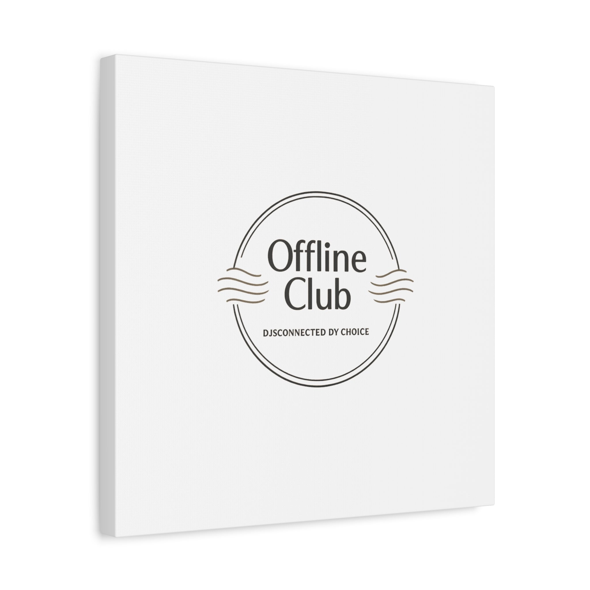 Offline Club Badge Canvas, Digital Detox emblem, log off, no notifications