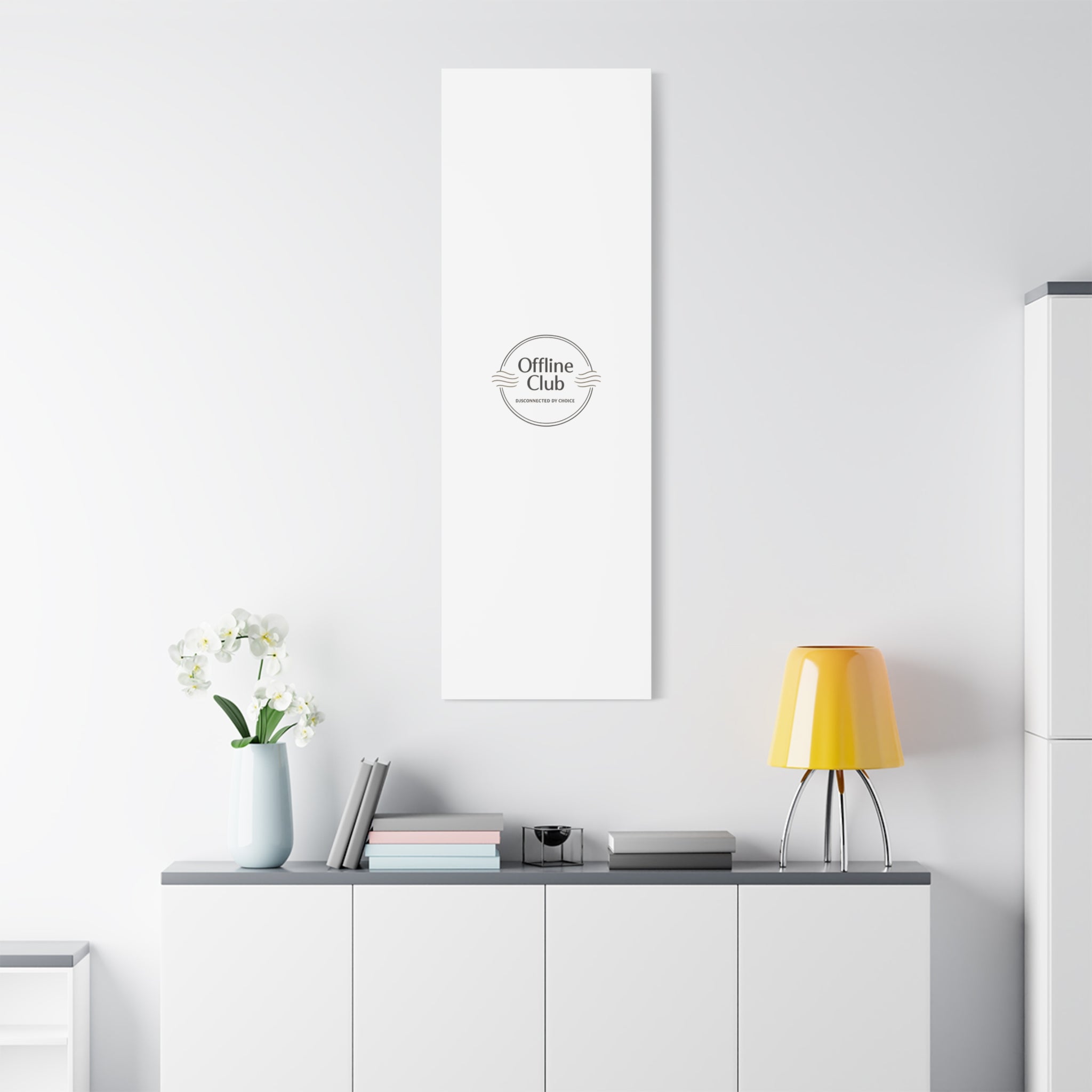 Offline Club Badge Canvas, Digital Detox emblem, log off, no notifications
