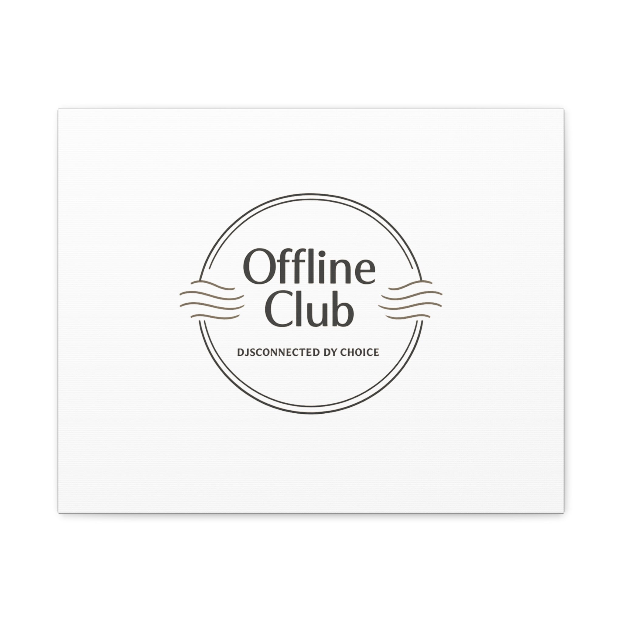 Offline Club Badge Canvas, Digital Detox emblem, log off, no notifications