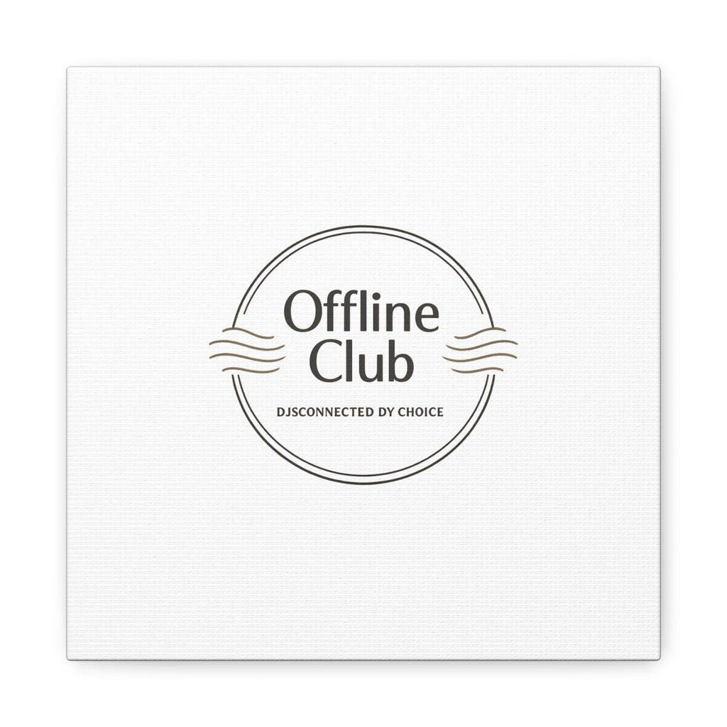 Offline Club Badge Canvas, Digital Detox emblem, log off, no notifications