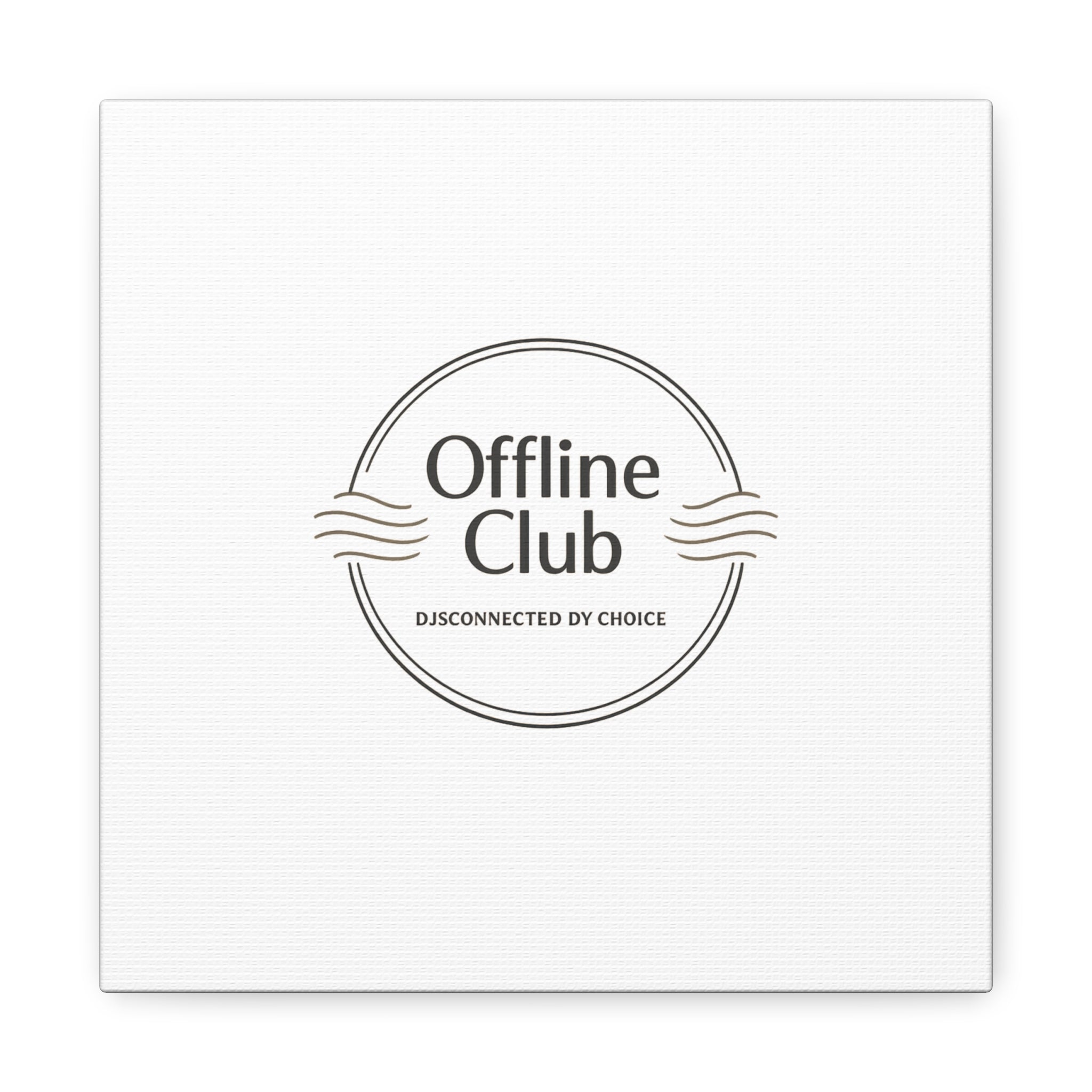 Offline Club Badge Canvas, Digital Detox emblem, log off, no notifications