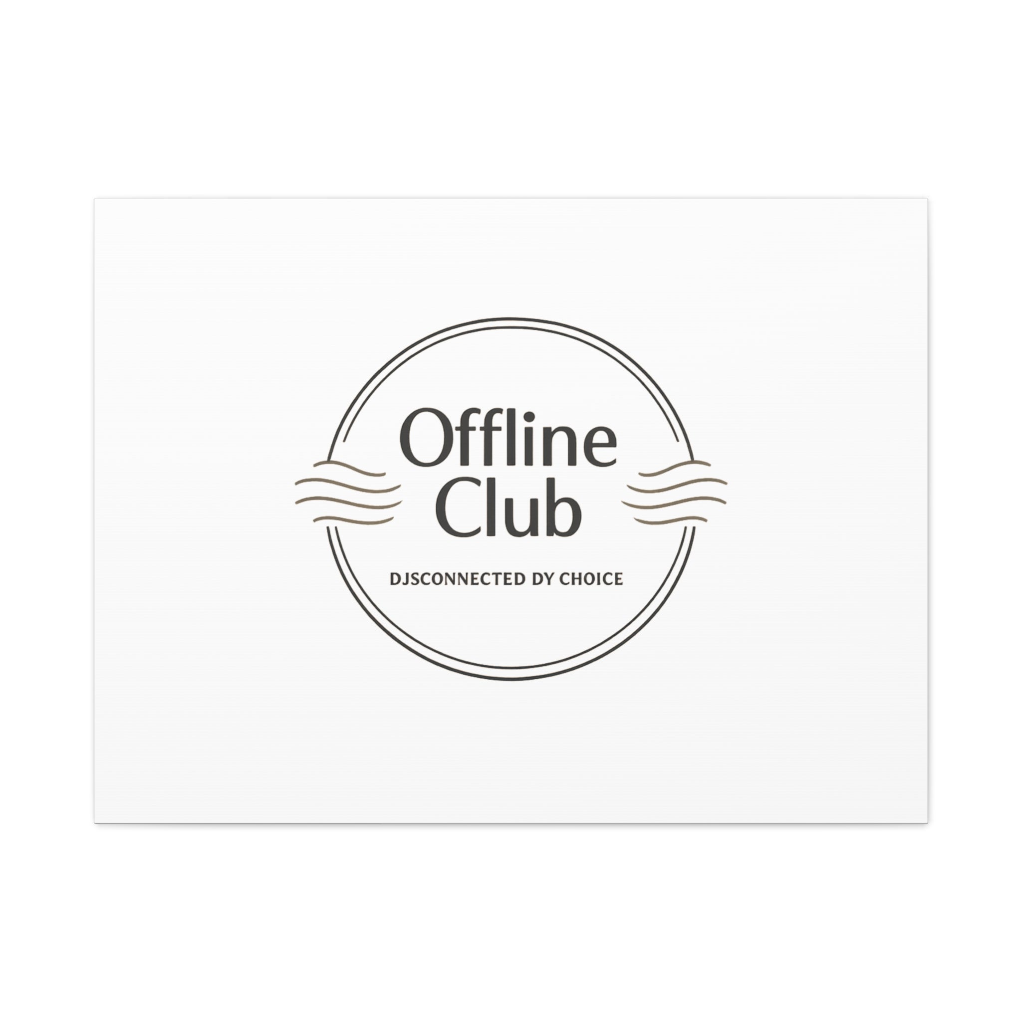 Offline Club Badge Canvas, Digital Detox emblem, log off, no notifications
