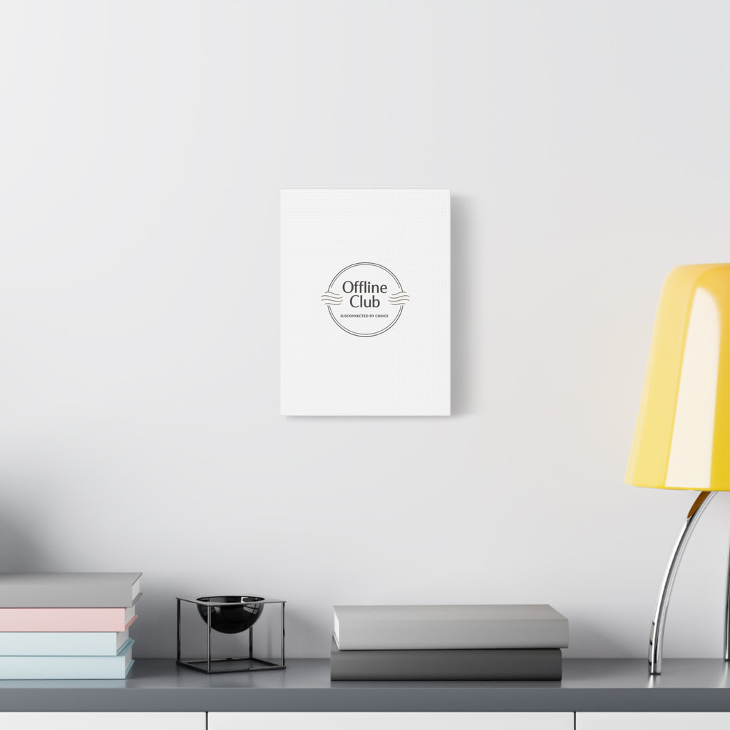 Offline Club Badge Canvas, Digital Detox emblem, log off, no notifications