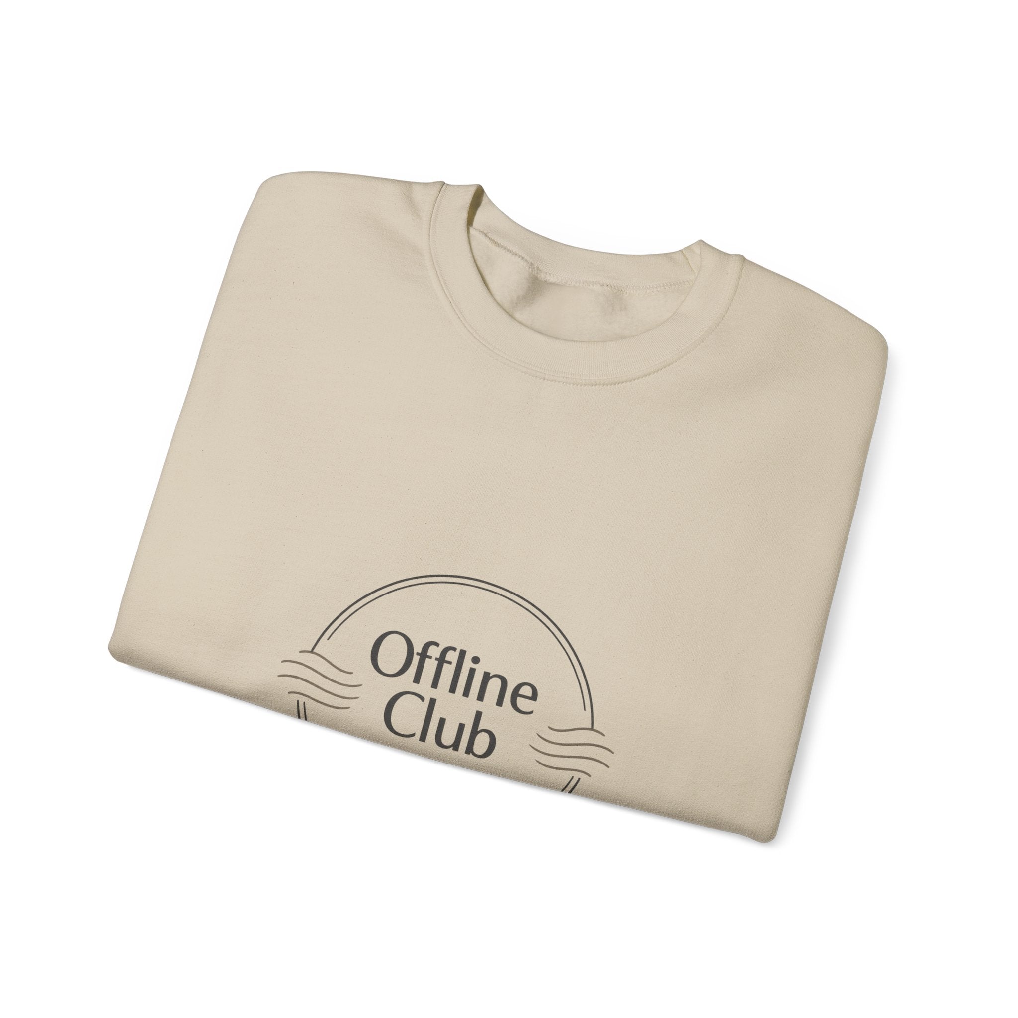 Offline Club badge Crewneck Sweatshirt | digital detox, log off