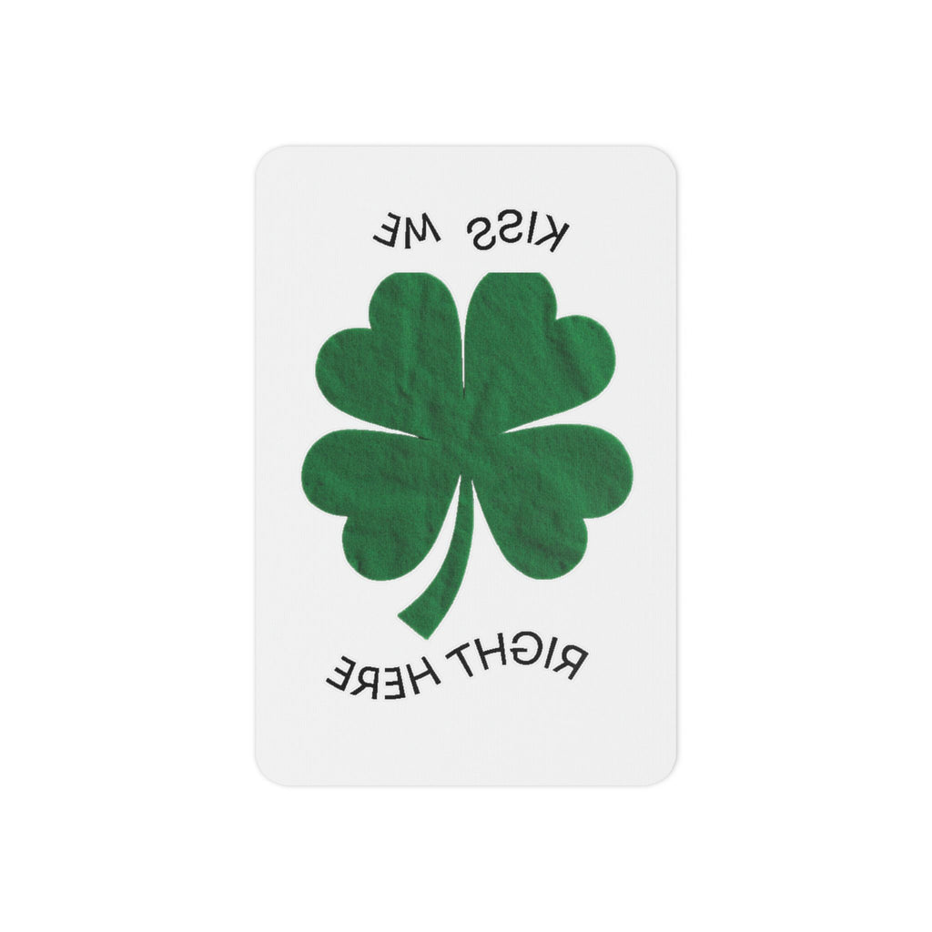 St. Patrick’s Day Shamrock Temporary Tattoos — 'Kiss Me Right Here' Design
