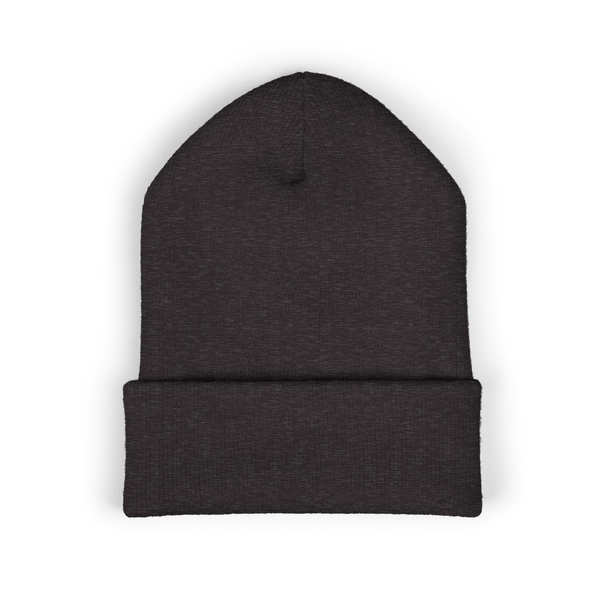 Happy Teddy Embroidered Cuffed Beanie — Cozy Cute Winter Hat