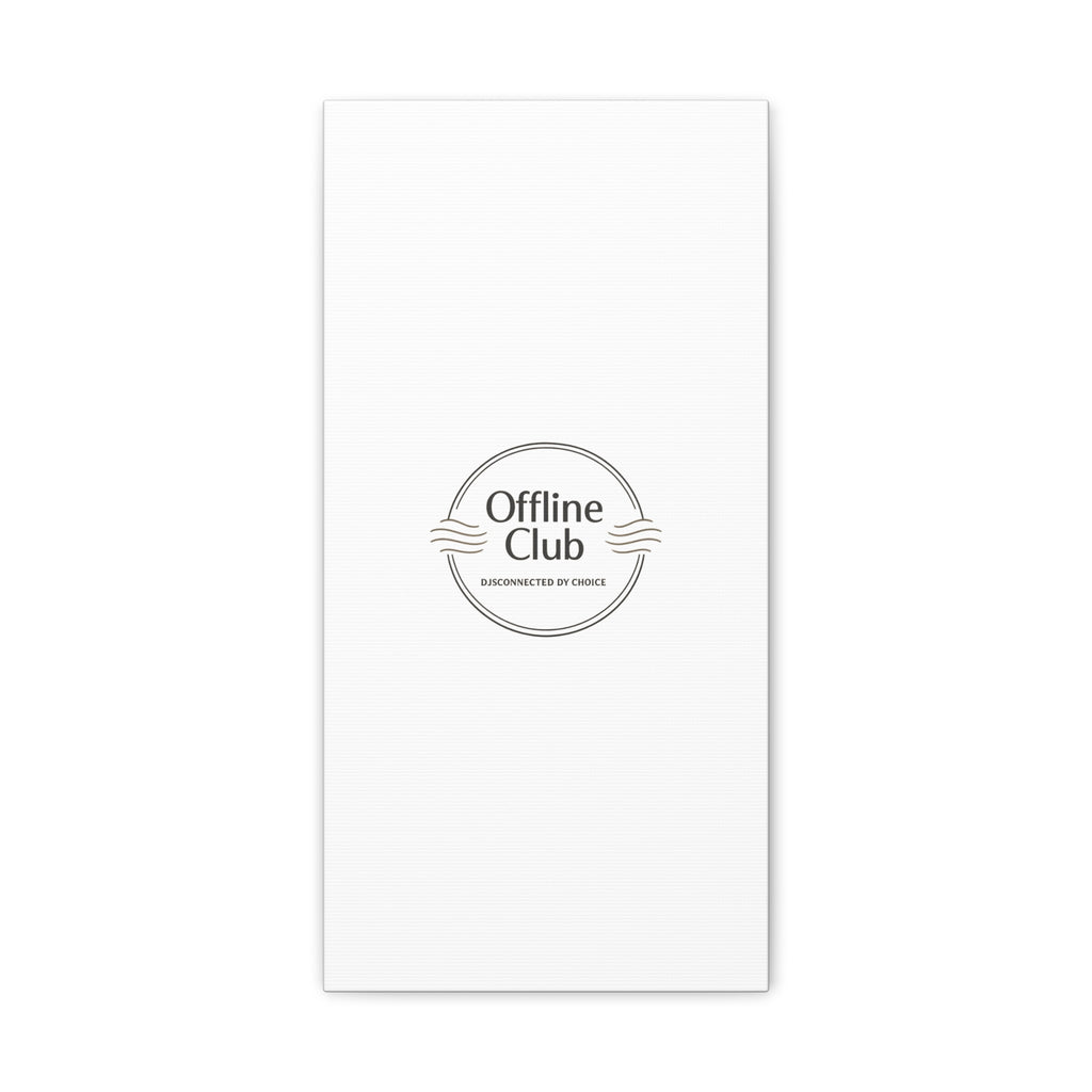 Offline Club Badge Canvas, Digital Detox emblem, log off, no notifications