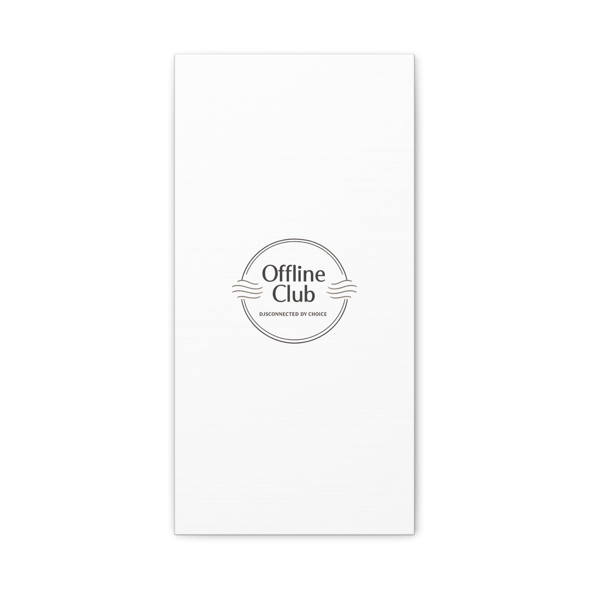 Offline Club Badge Canvas, Digital Detox emblem, log off, no notifications
