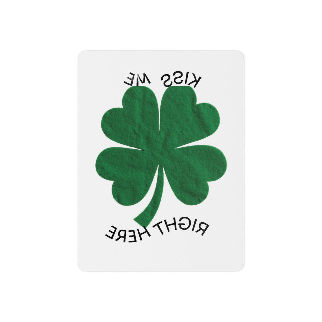 St. Patrick’s Day Shamrock Temporary Tattoos — 'Kiss Me Right Here' Design