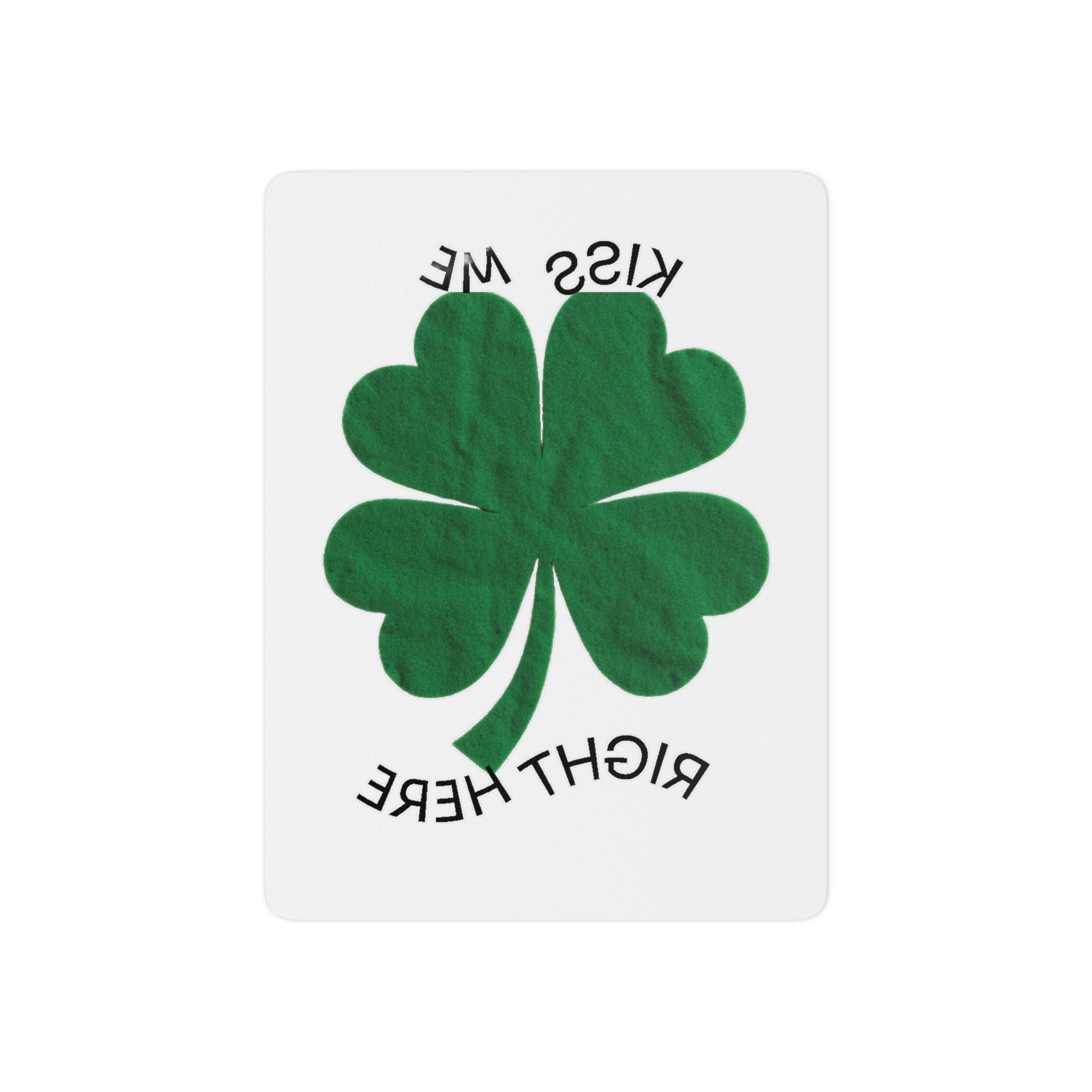 St. Patrick’s Day Shamrock Temporary Tattoos — 'Kiss Me Right Here' Design