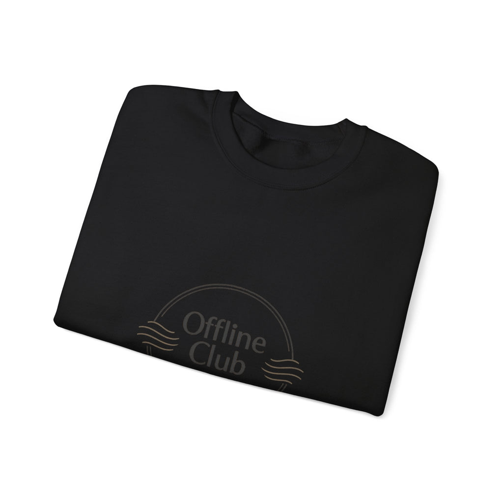 Offline Club badge Crewneck Sweatshirt | digital detox, log off