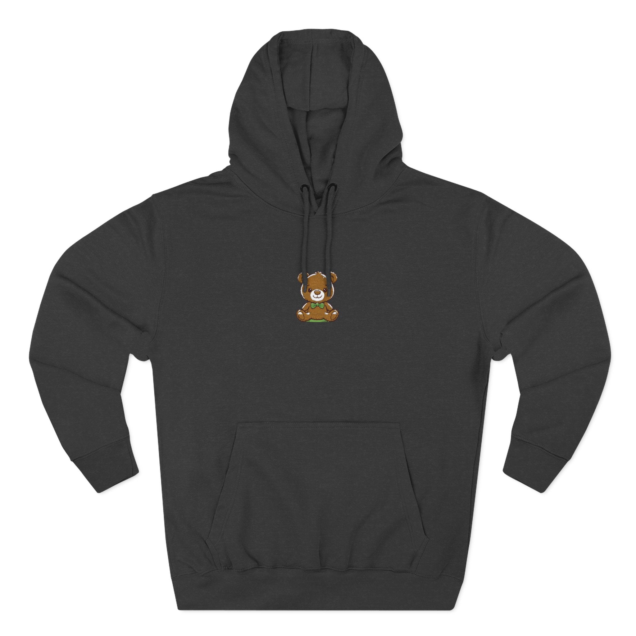 Happy Teddy Embroidered Hoodie