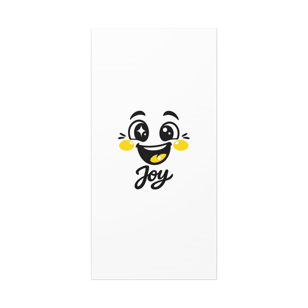 Joy Mood Face Canvas | kawaii minimal, thick outline emoji cartoon