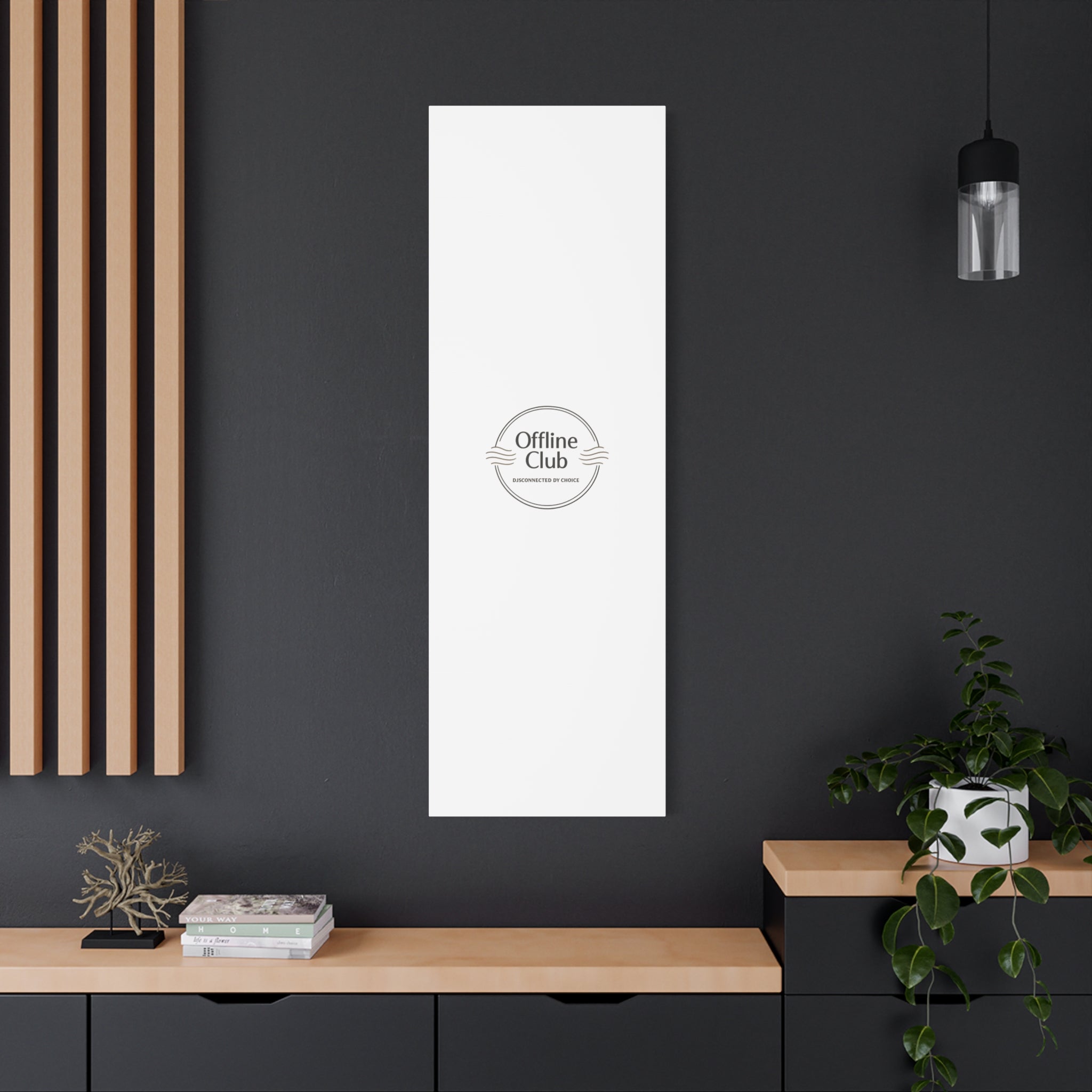Offline Club Badge Canvas, Digital Detox emblem, log off, no notifications