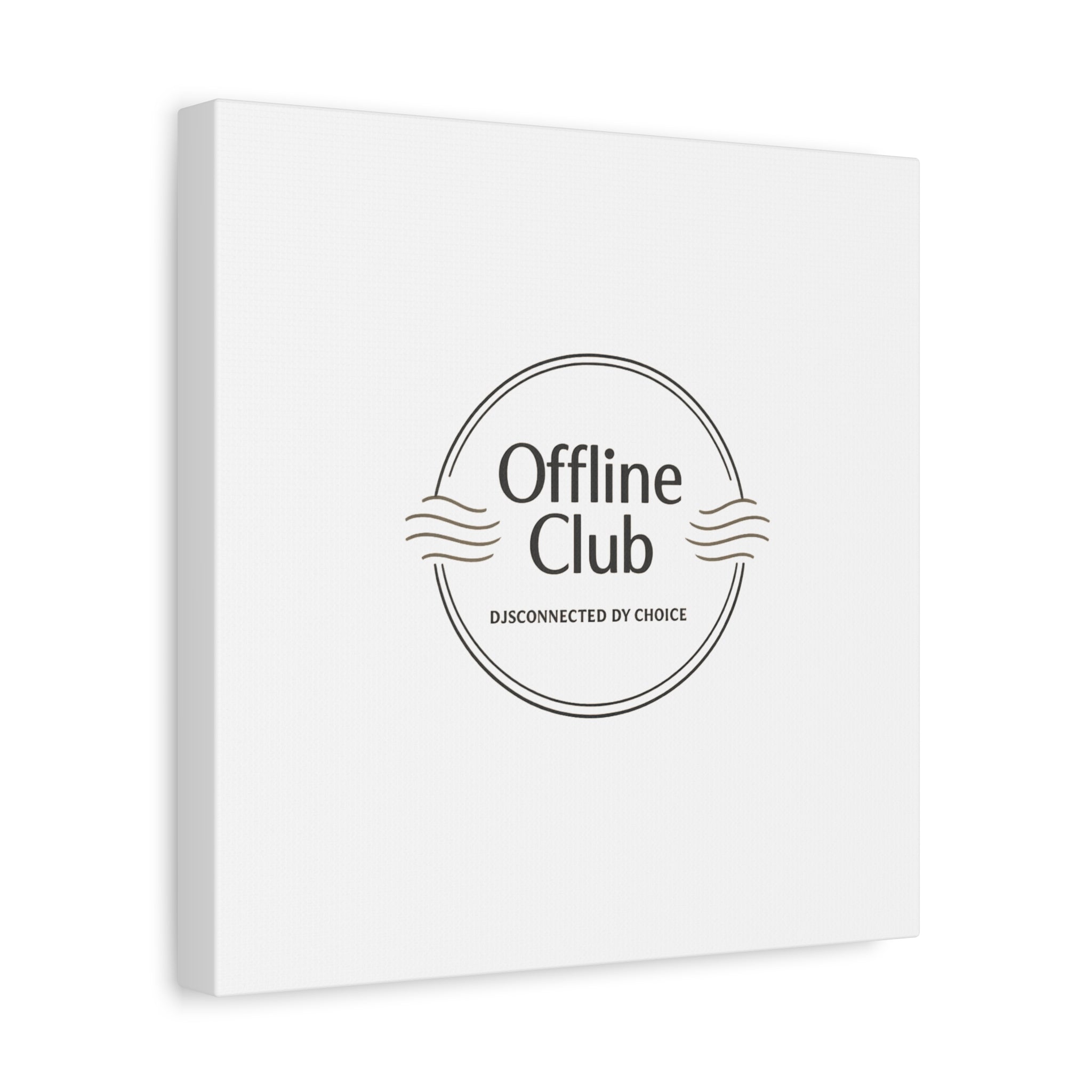 Offline Club Badge Canvas, Digital Detox emblem, log off, no notifications