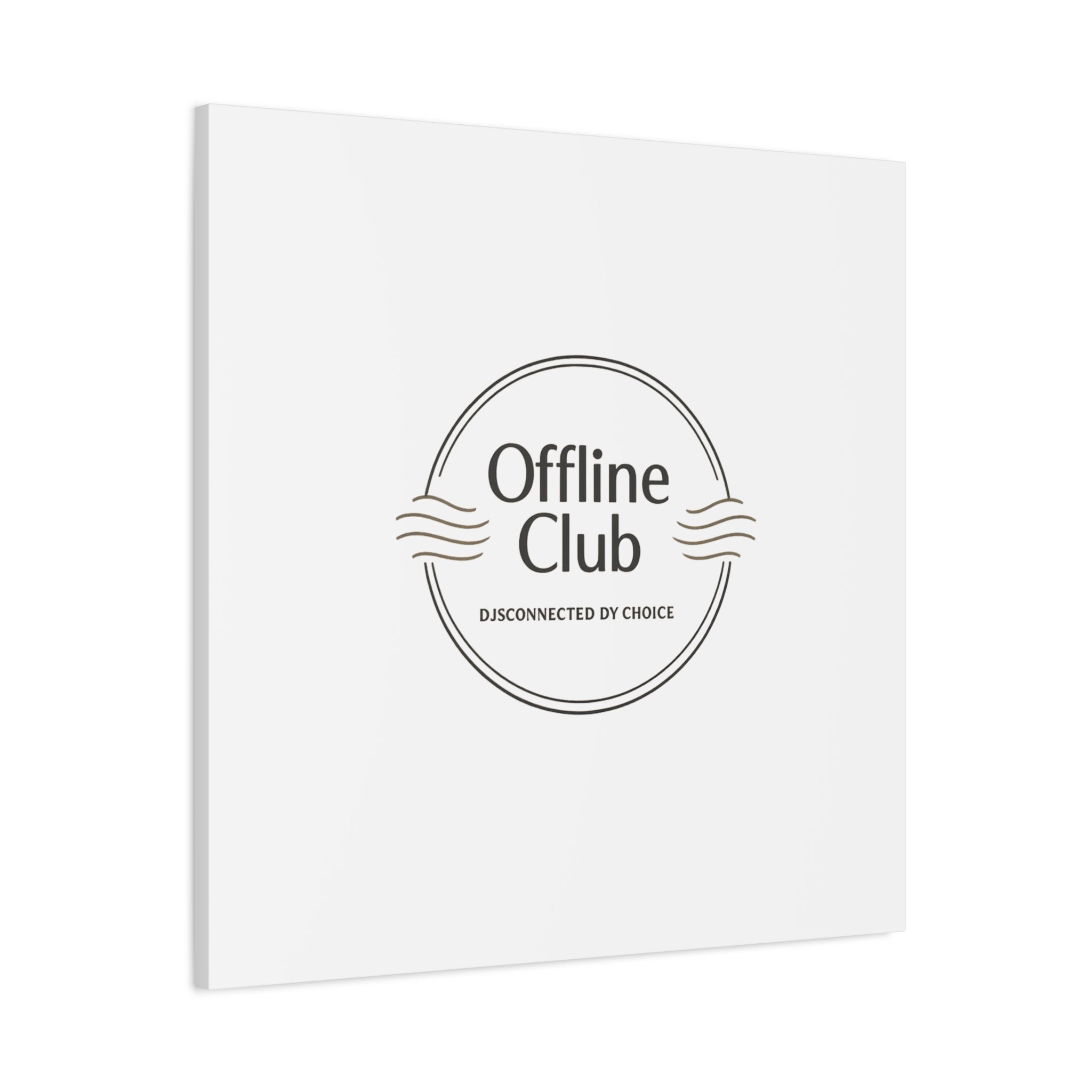 Offline Club Badge Canvas, Digital Detox emblem, log off, no notifications