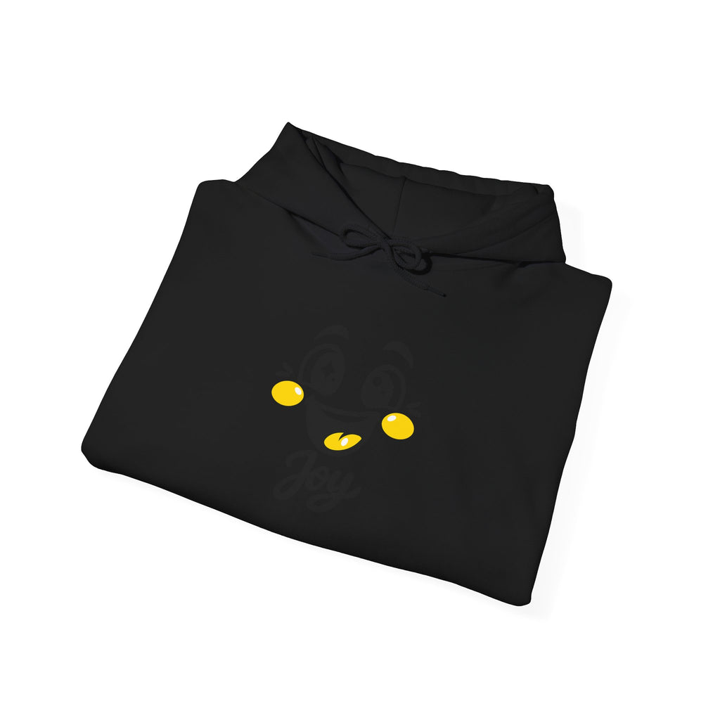 Joy Mood Face Hoodie | bold cartoon, kawaii minimal, thick outline