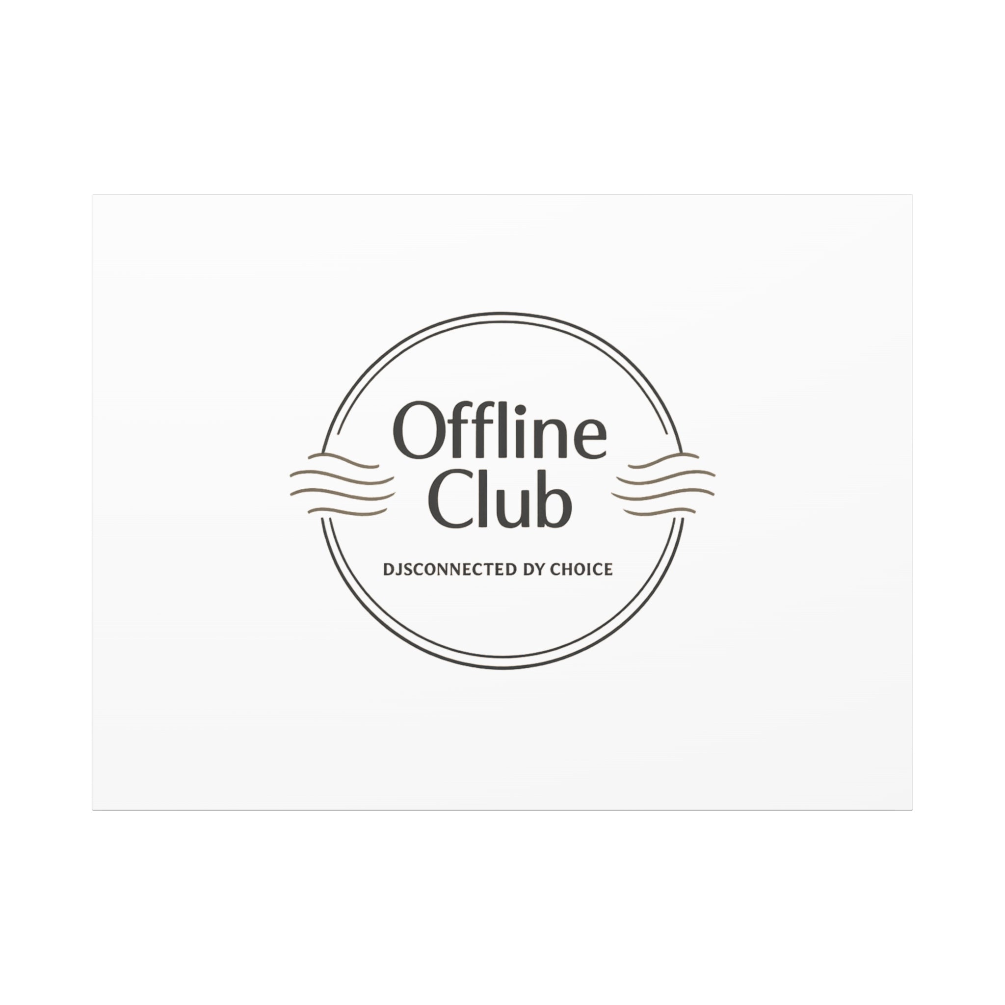 Offline Club Badge Canvas, Digital Detox emblem, log off, no notifications