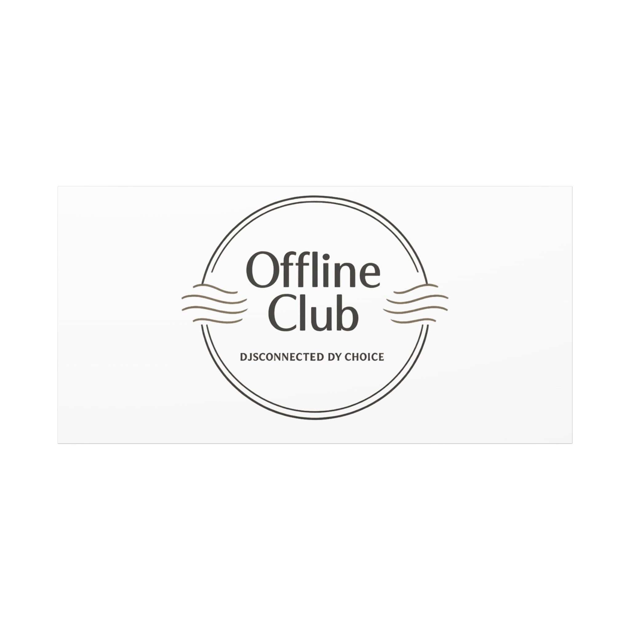 Offline Club Badge Canvas, Digital Detox emblem, log off, no notifications
