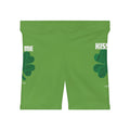 St. Patrick's Day 'Kiss Me' Green Shamrock Biker Shorts