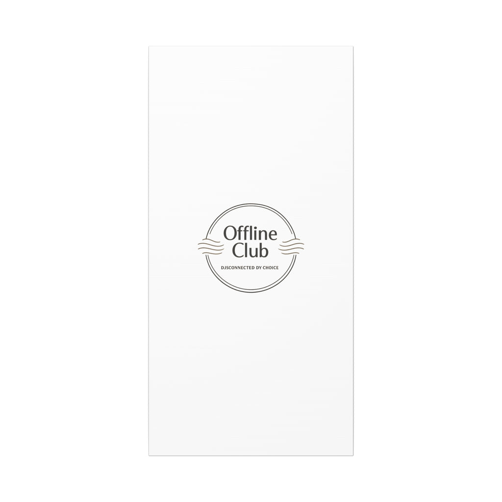 Offline Club Badge Canvas, Digital Detox emblem, log off, no notifications