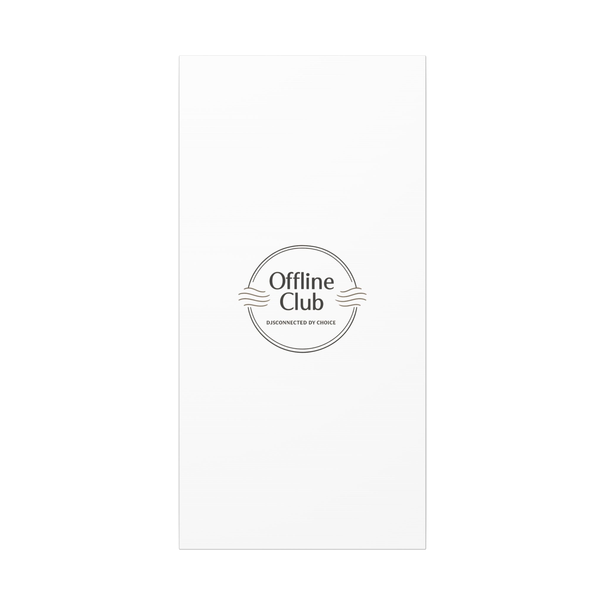 Offline Club Badge Canvas, Digital Detox emblem, log off, no notifications