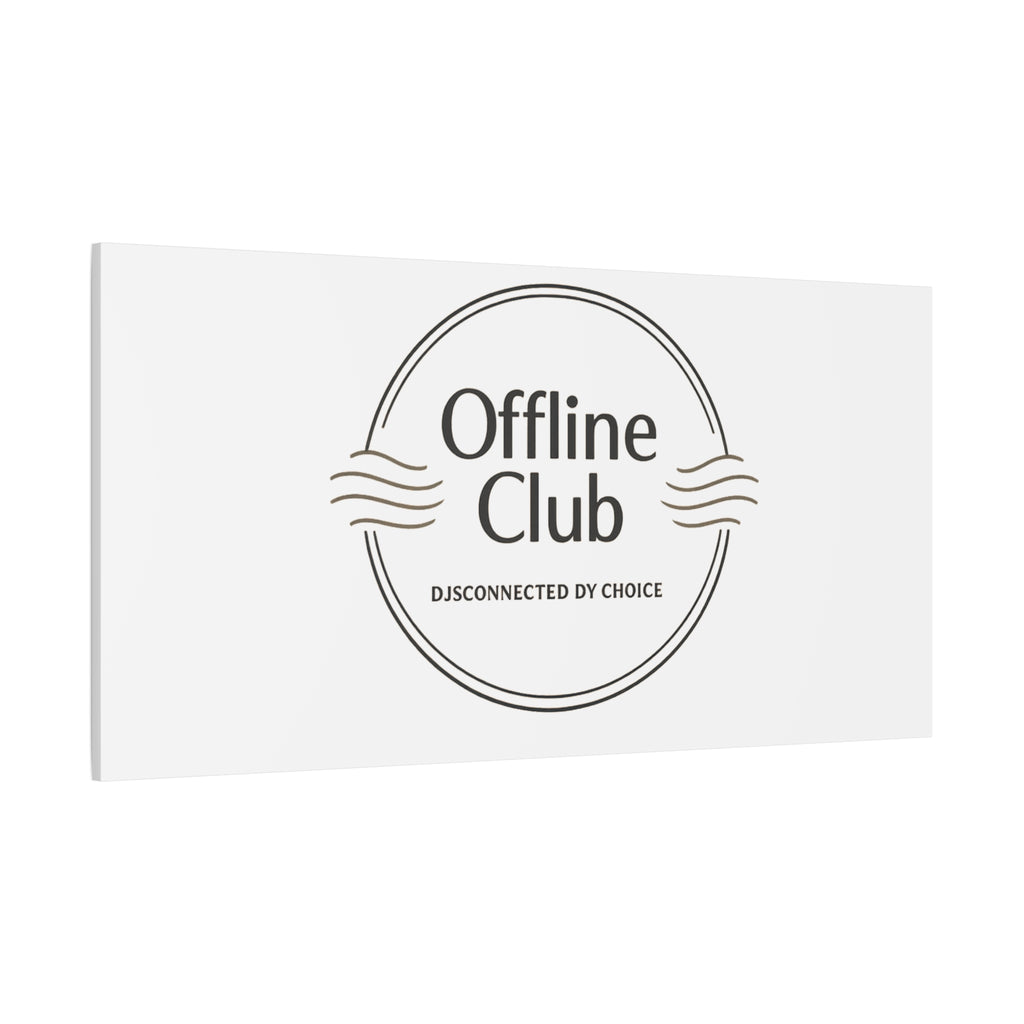 Offline Club Badge Canvas, Digital Detox emblem, log off, no notifications
