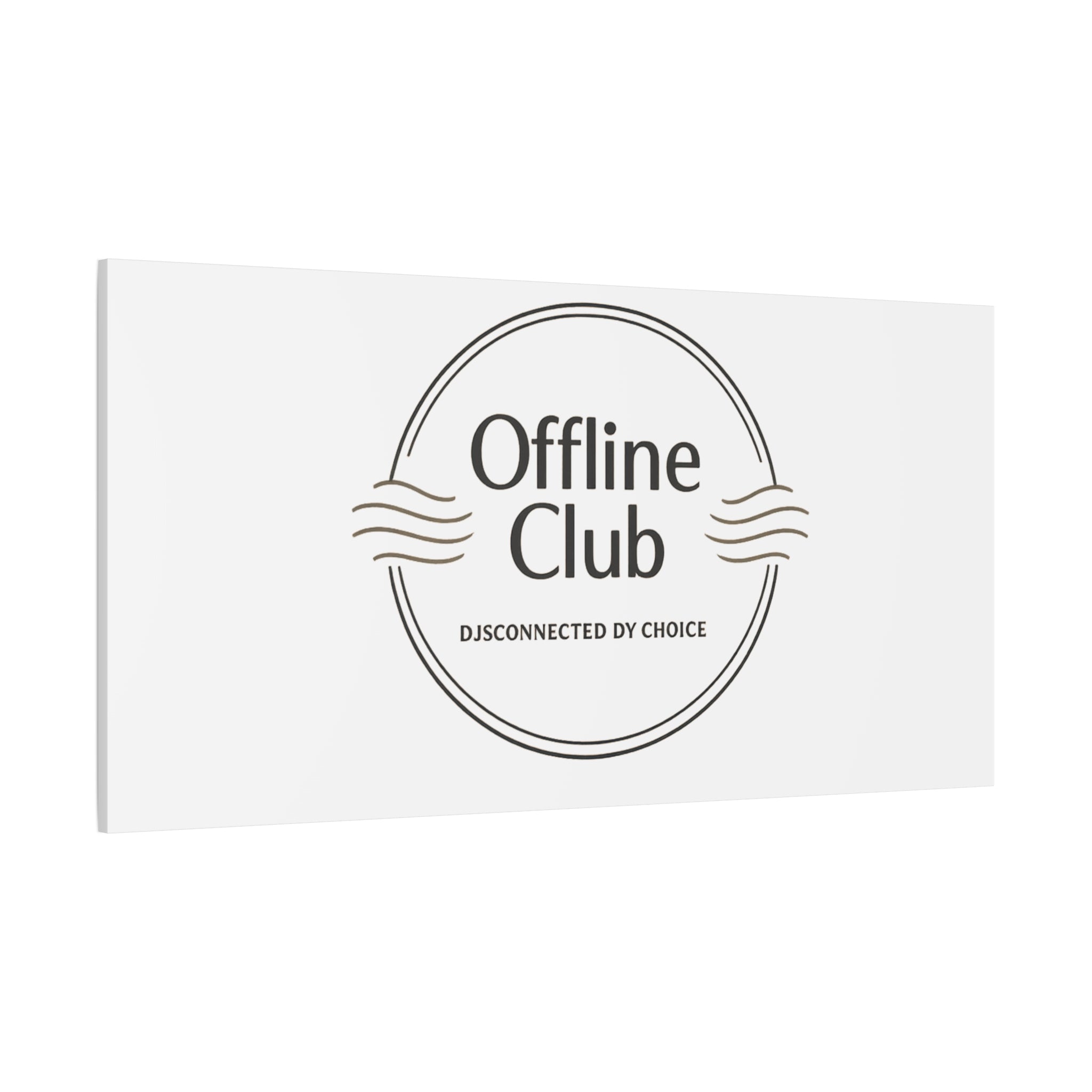 Offline Club Badge Canvas, Digital Detox emblem, log off, no notifications