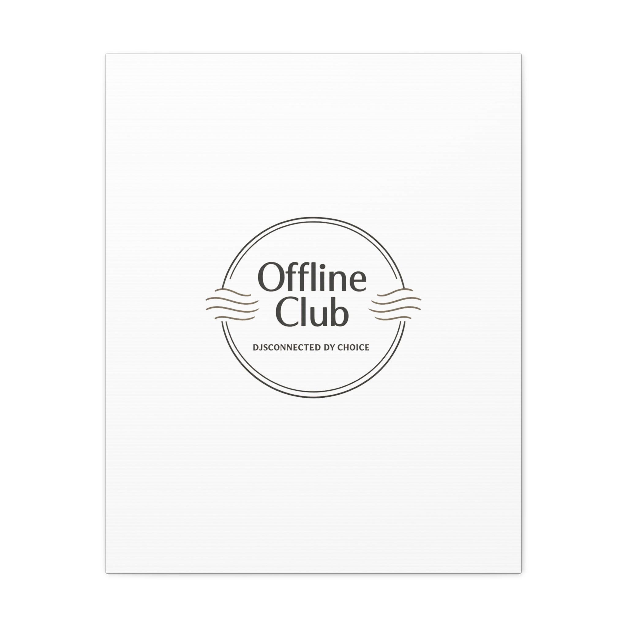 Offline Club Badge Canvas, Digital Detox emblem, log off, no notifications