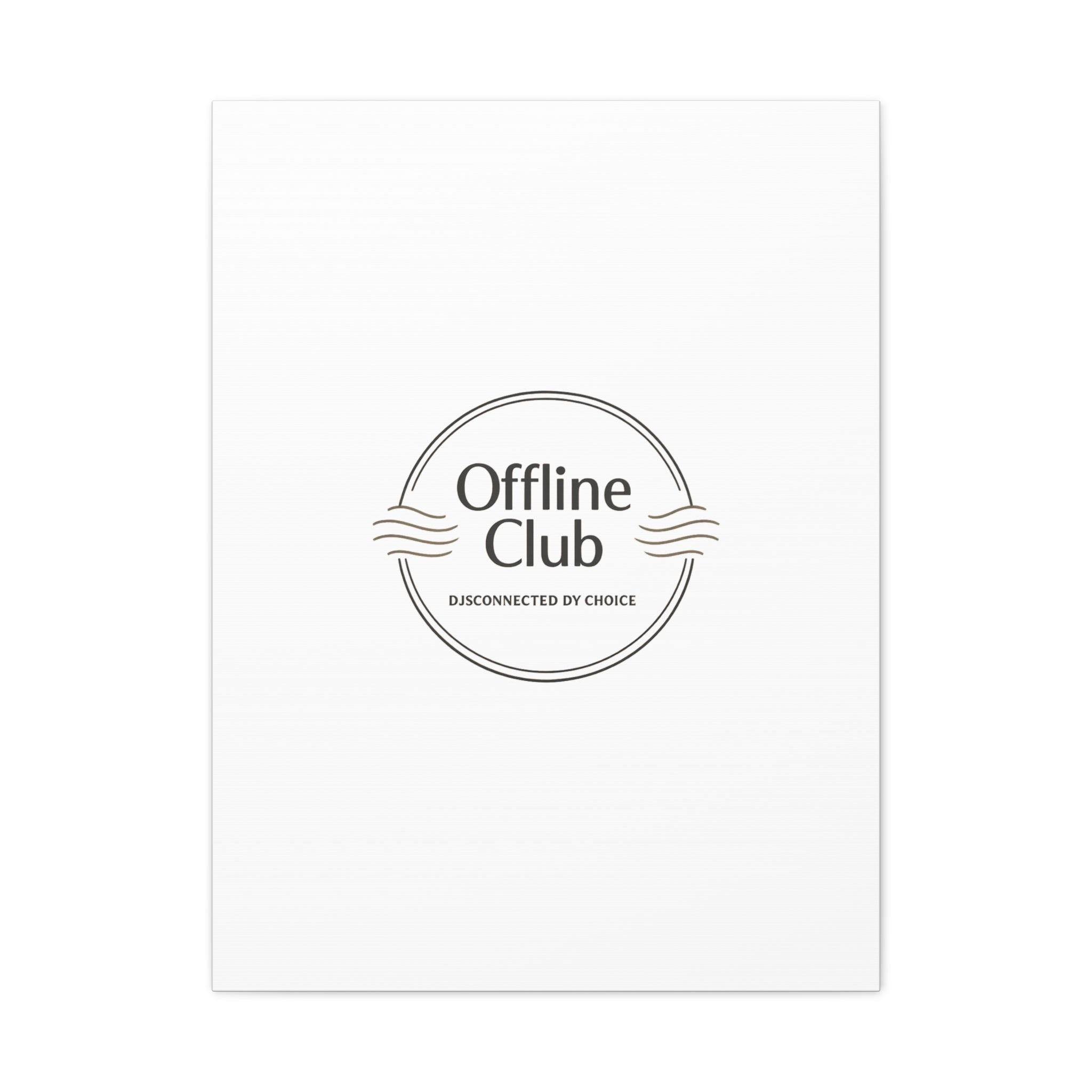 Offline Club Badge Canvas, Digital Detox emblem, log off, no notifications