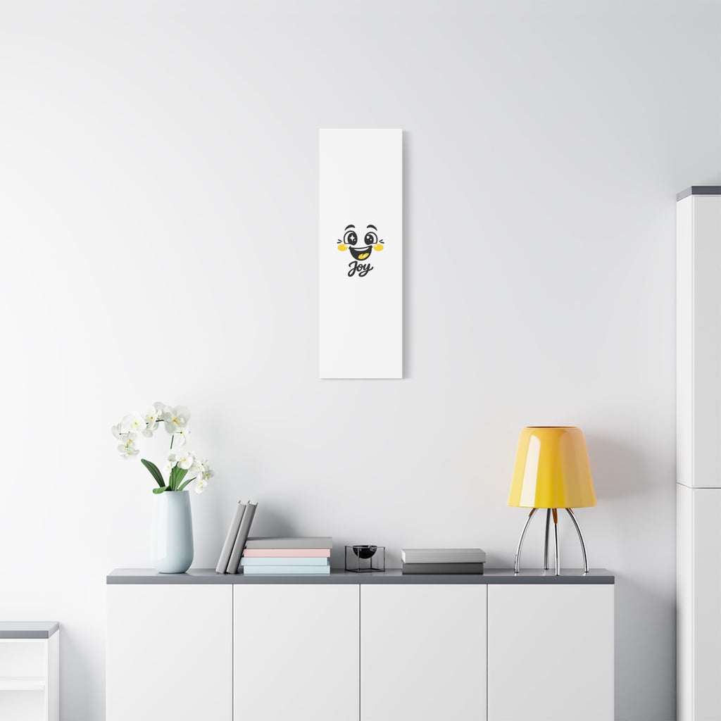 Joy Mood Face Canvas | kawaii minimal, thick outline emoji cartoon