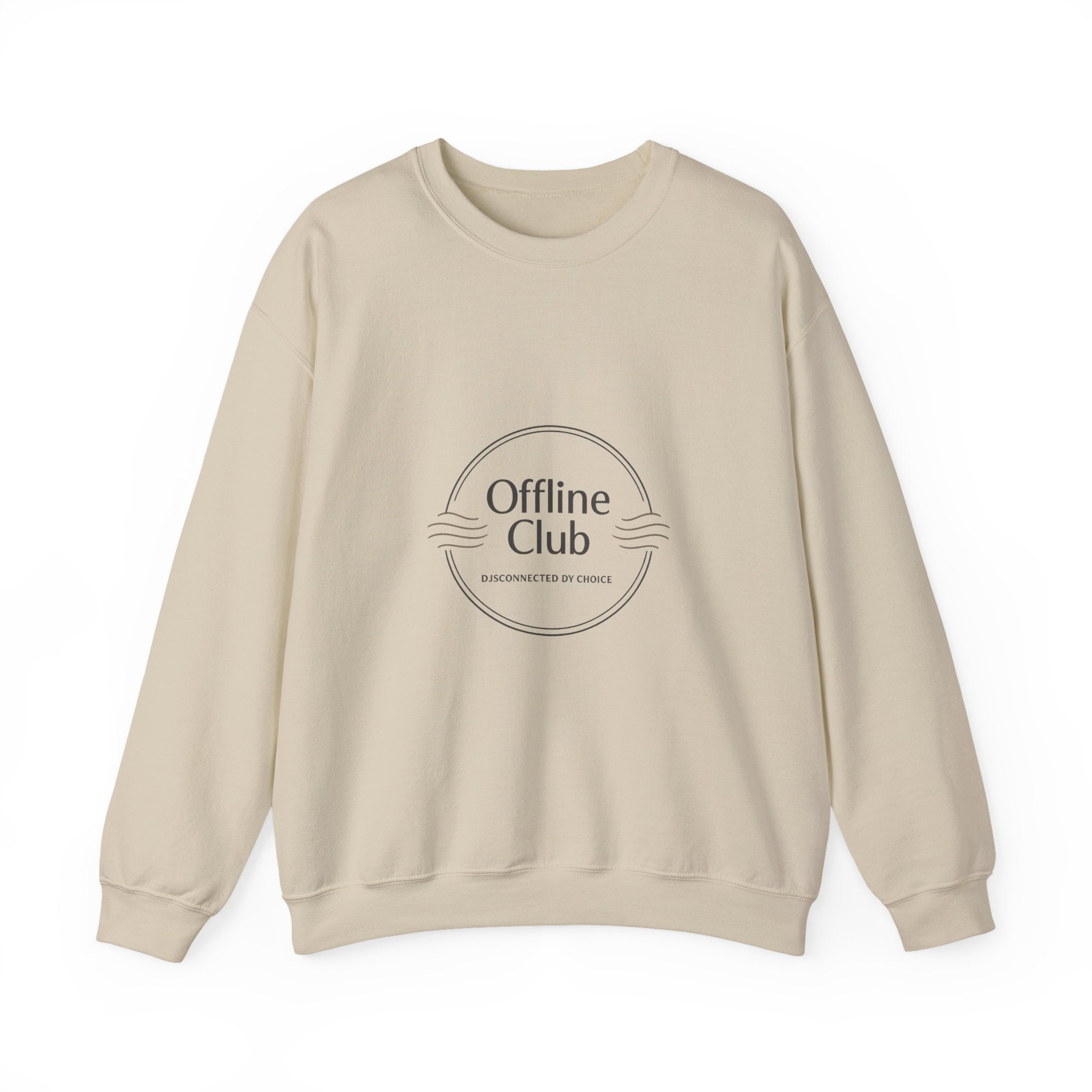 Offline Club badge Crewneck Sweatshirt | digital detox, log off